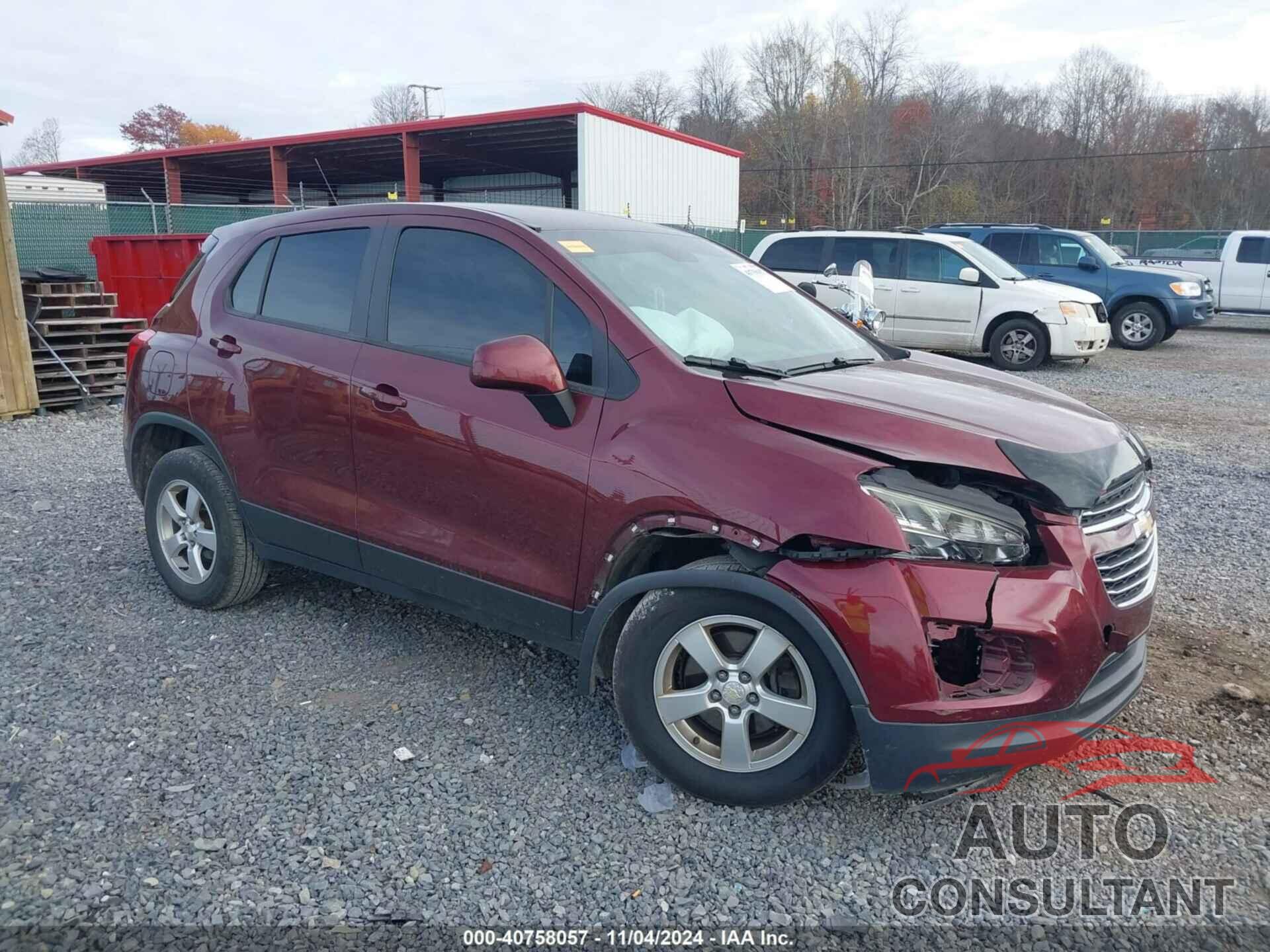 CHEVROLET TRAX 2016 - 3GNCJNSB2GL246073