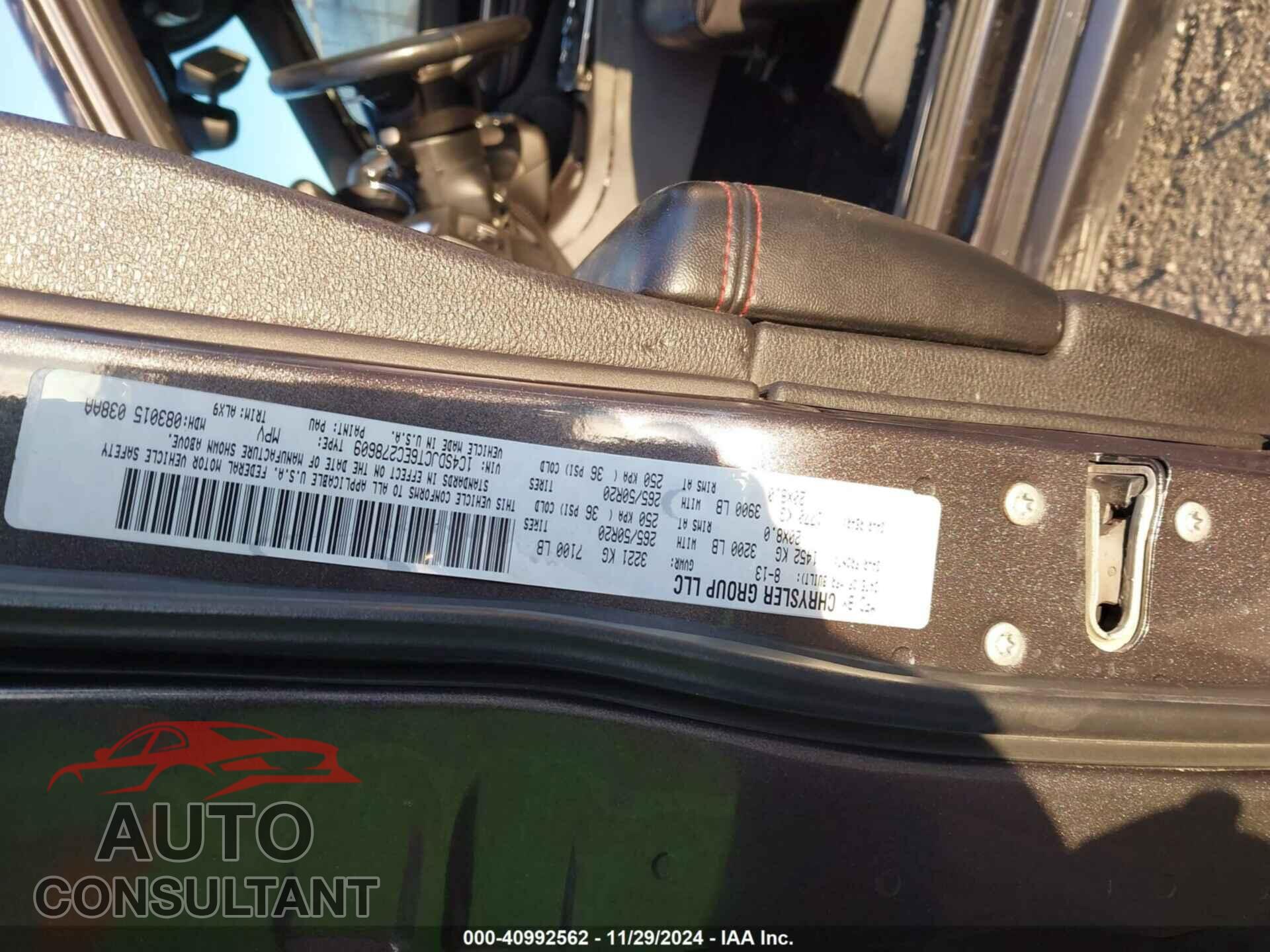 DODGE DURANGO 2014 - 1C4SDJCT6EC278609