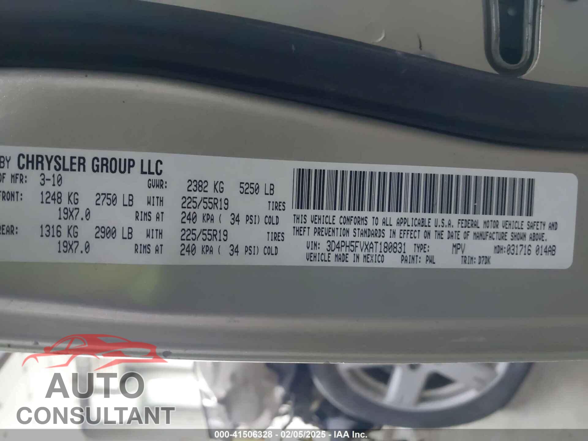 DODGE JOURNEY 2010 - 3D4PH5FVXAT180831