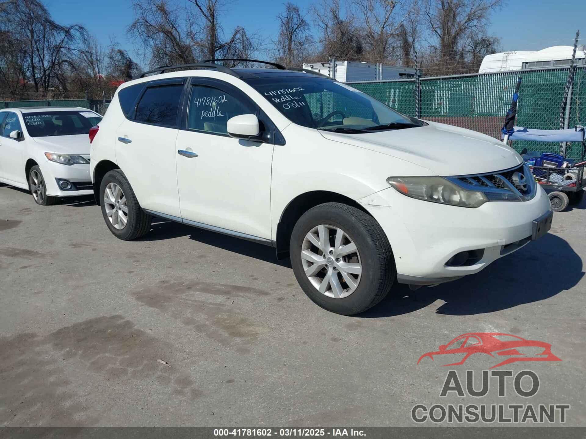 NISSAN MURANO 2011 - JN8AZ1MW1BW186845
