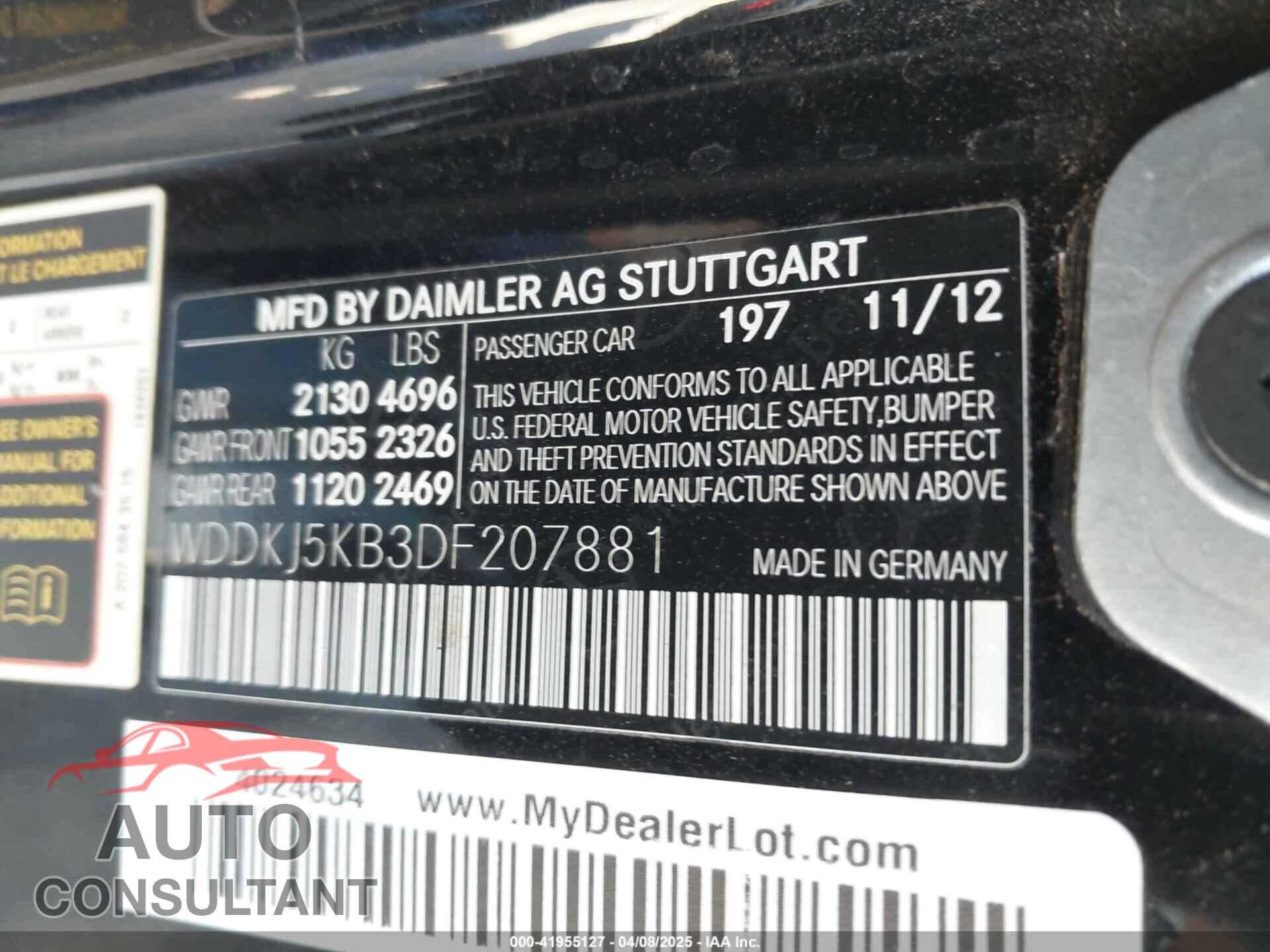 MERCEDES-BENZ E 350 2013 - WDDKJ5KB3DF207881