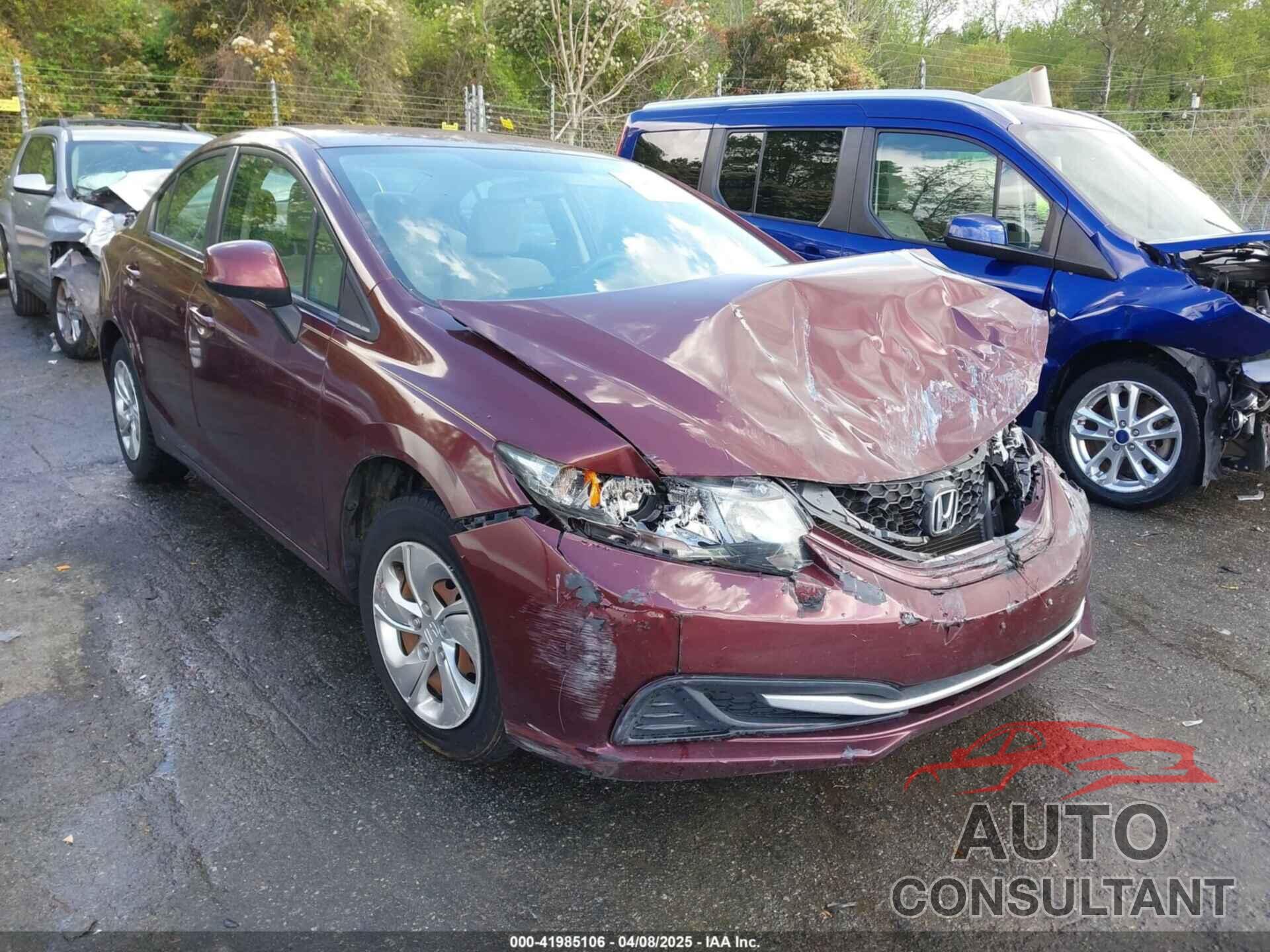 HONDA CIVIC 2013 - 19XFB2F58DE224648