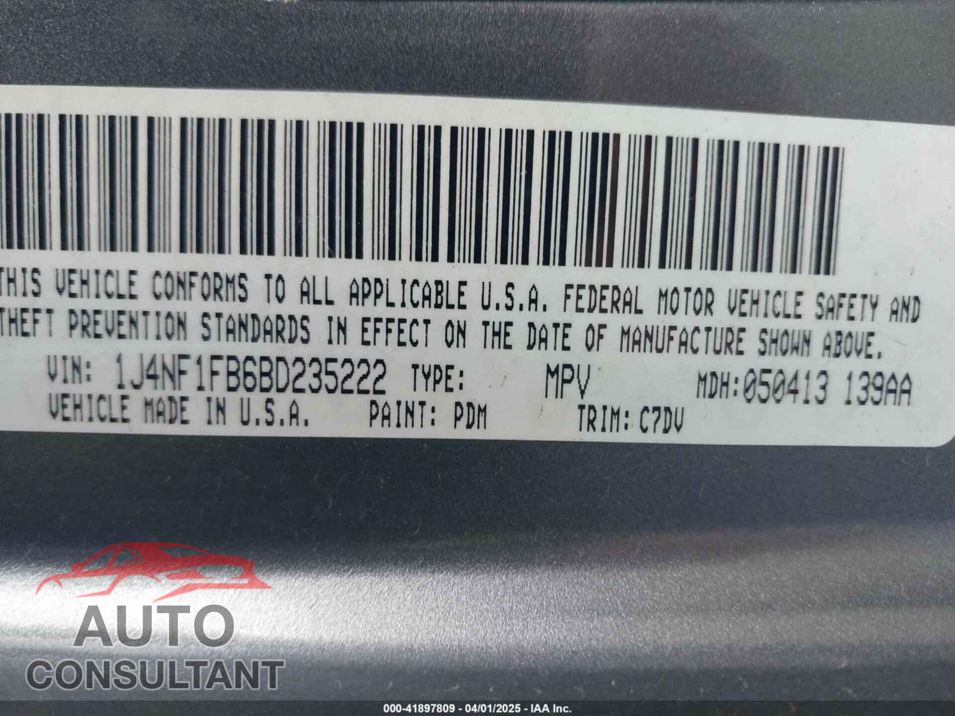 JEEP COMPASS 2012 - 1C4NJDBB2CD577392