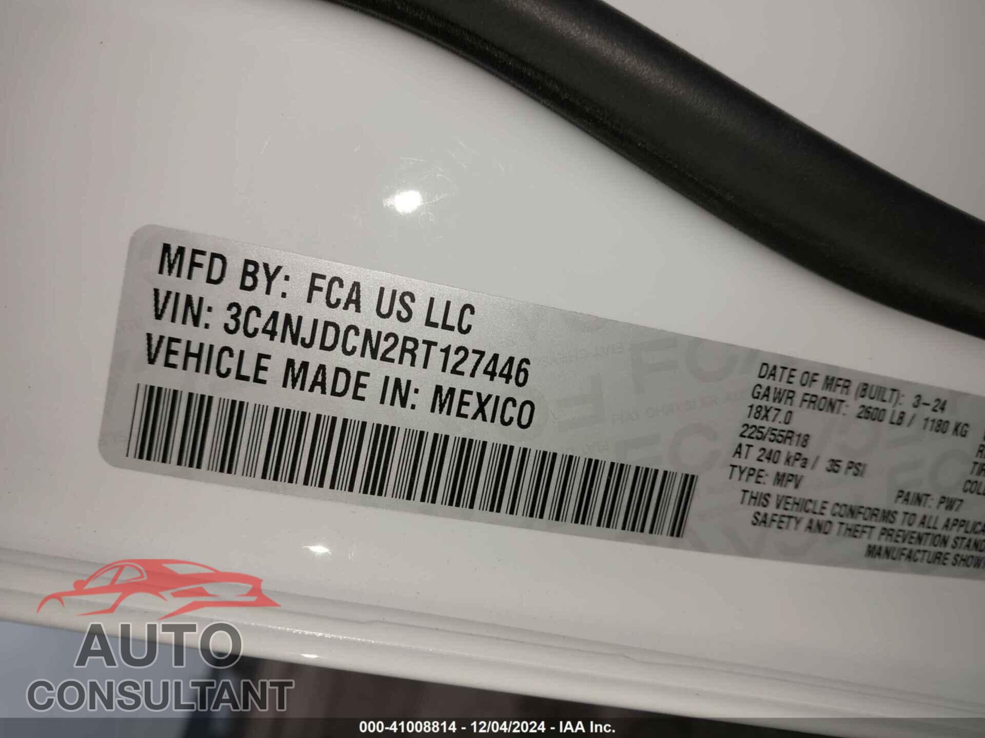 JEEP COMPASS 2024 - 3C4NJDCN2RT127446