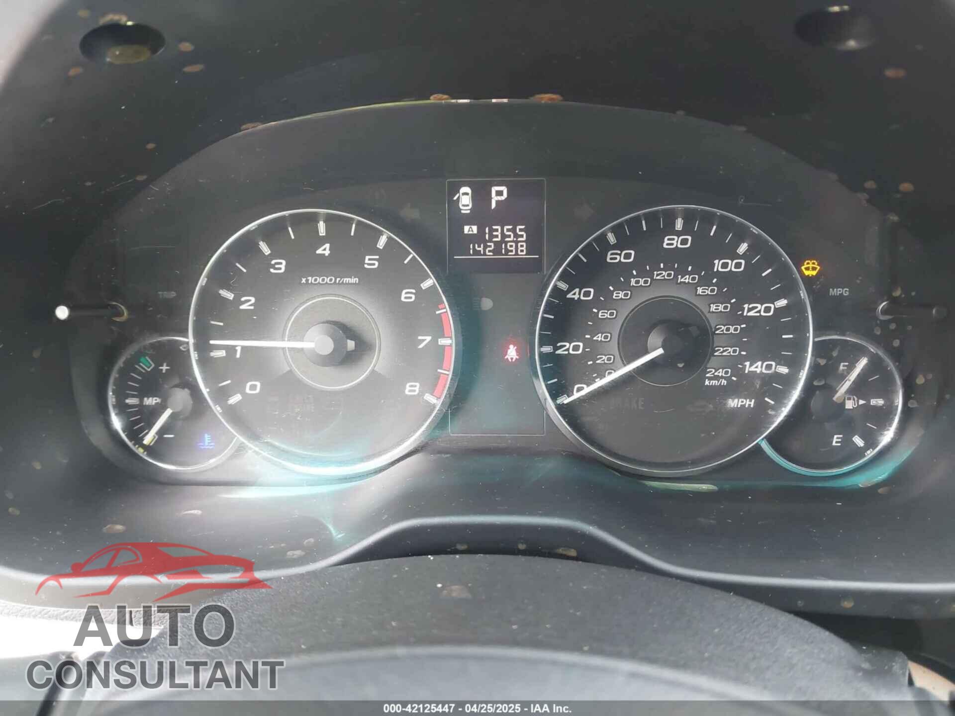 SUBARU OUTBACK 2012 - 4S4BRCCC4C3221587