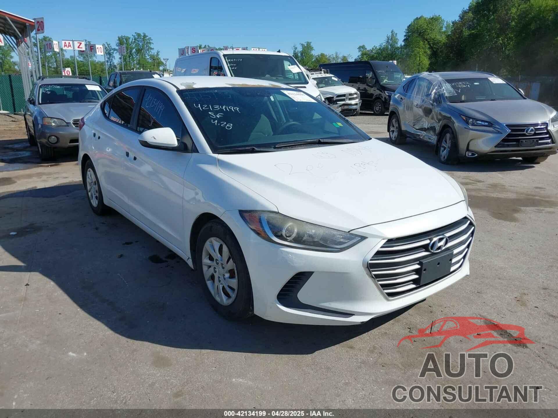 HYUNDAI ELANTRA 2017 - 5NPD74LF7HH054513