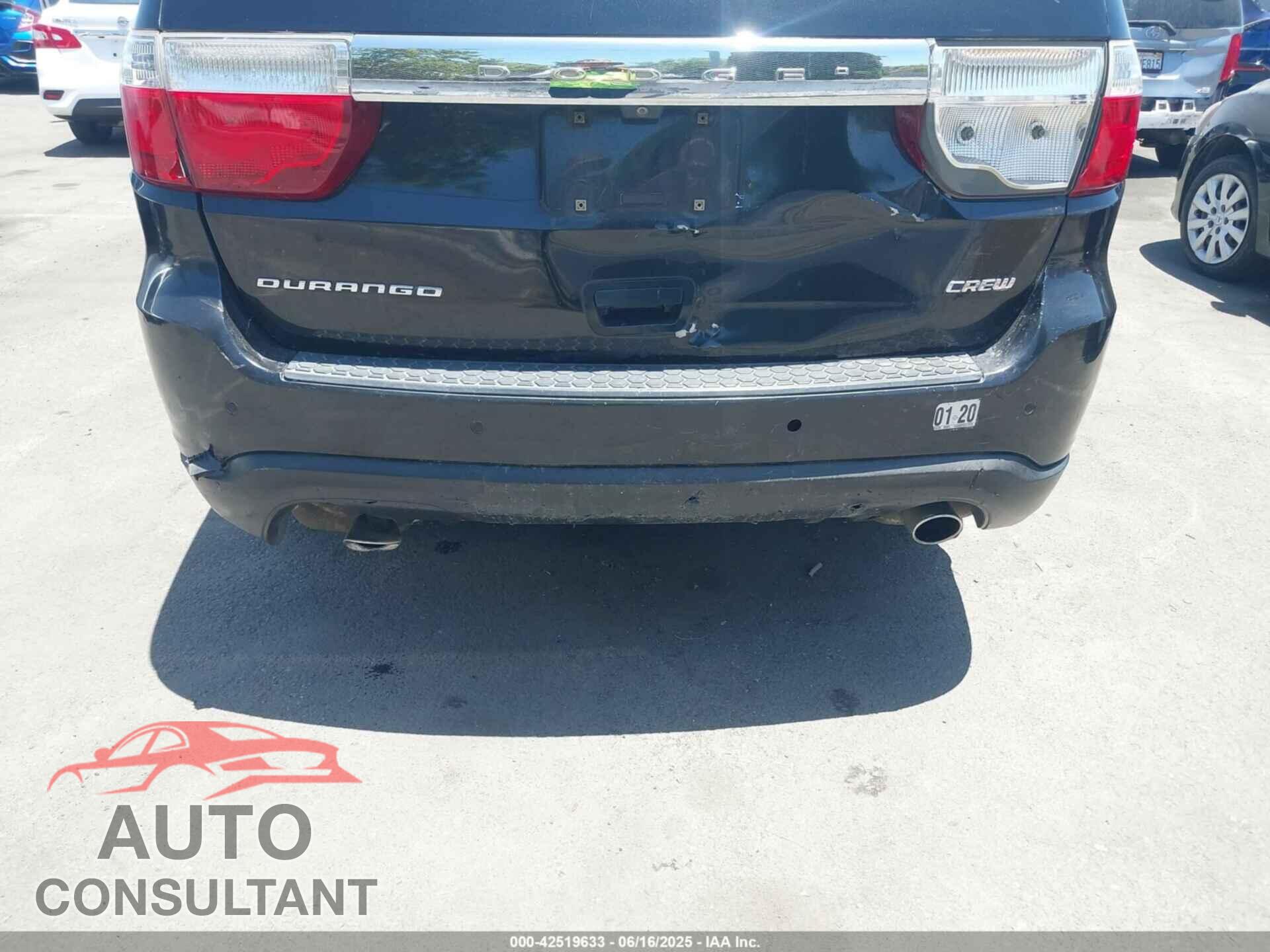 DODGE DURANGO 2012 - 1C4SDHDT5CC178179