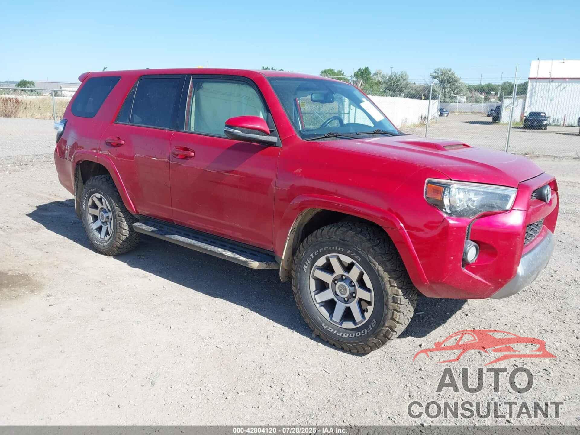 TOYOTA 4RUNNER 2016 - JTEBU5JR7G5321582