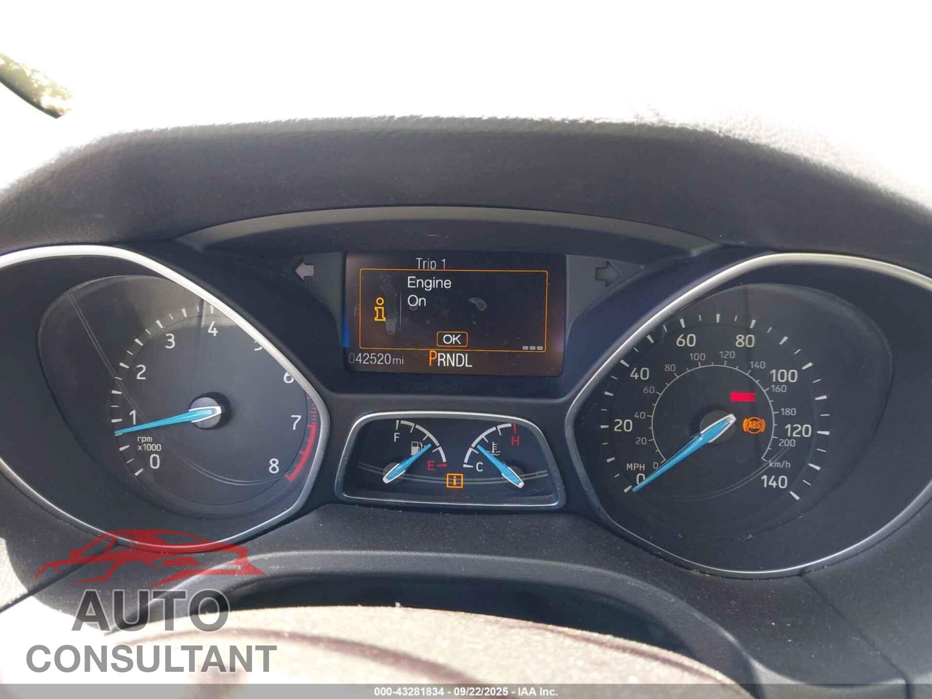 FORD FOCUS 2016 - 1FADP3E22GL298686