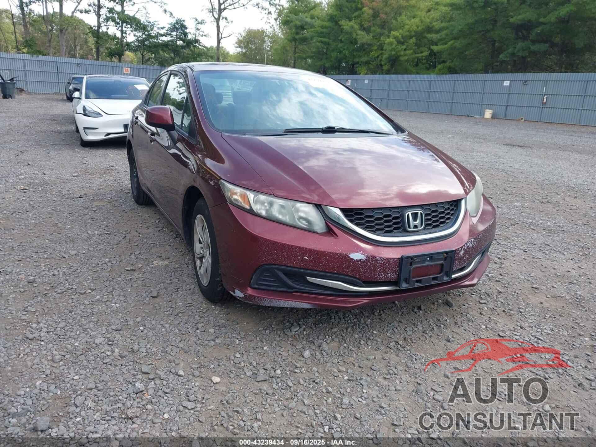 HONDA CIVIC 2013 - 19XFB2F55DE219617