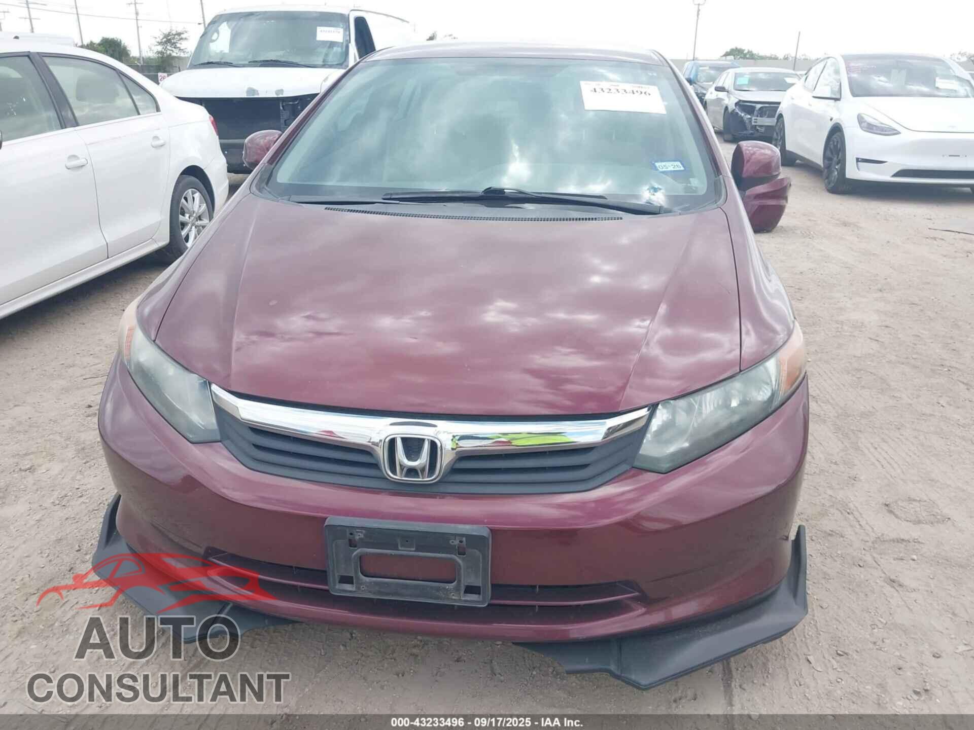 HONDA CIVIC 2012 - 2HGFB2F53CH606932