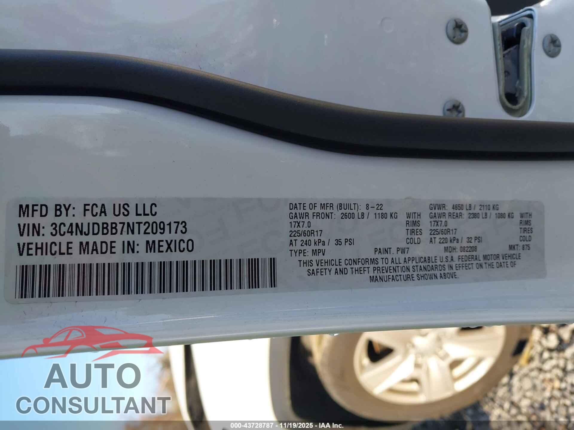 JEEP COMPASS 2022 - 3C4NJDBB7NT209173