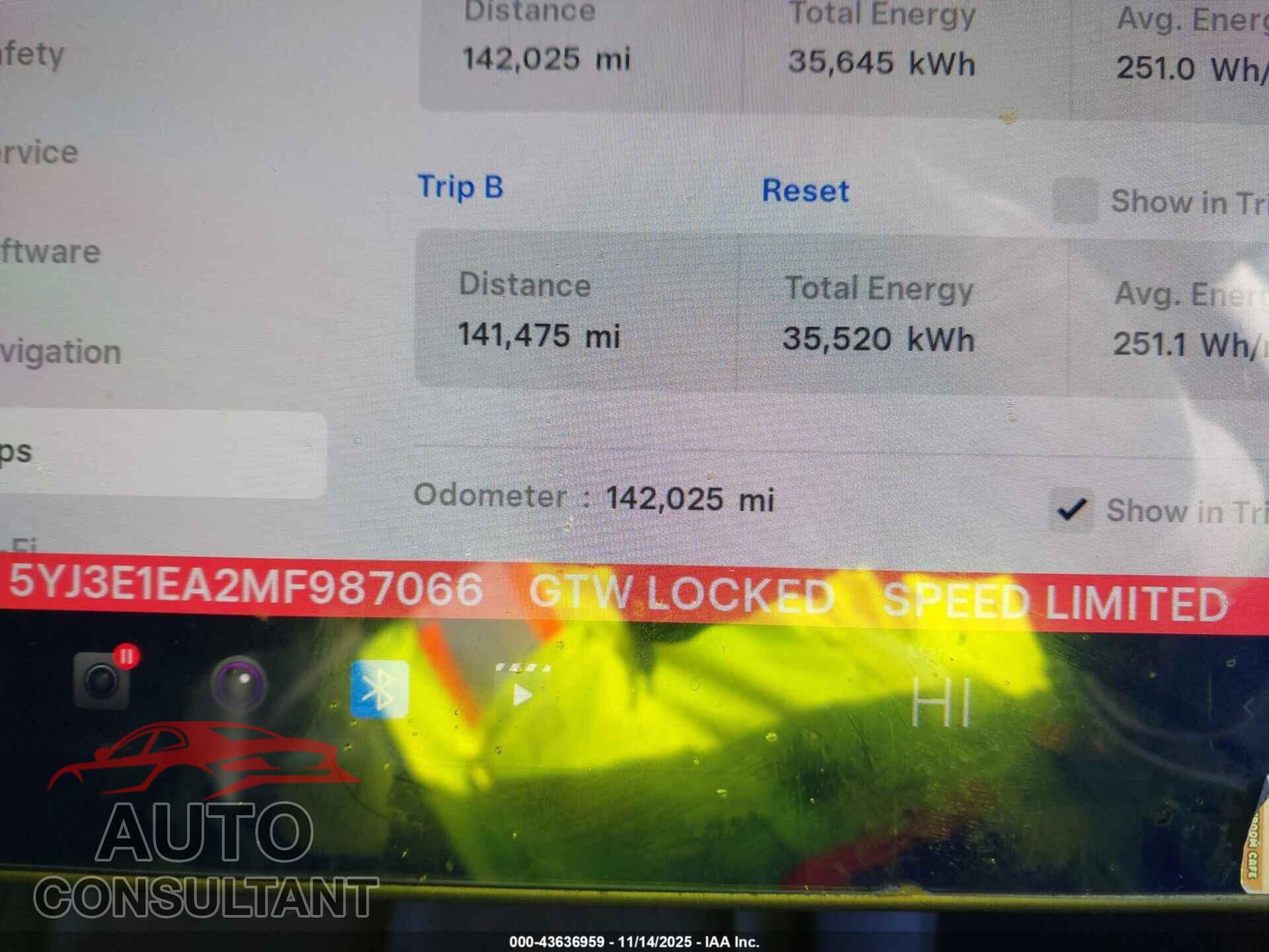 TESLA MODEL 3 2021 - 5YJ3E1EA2MF987066