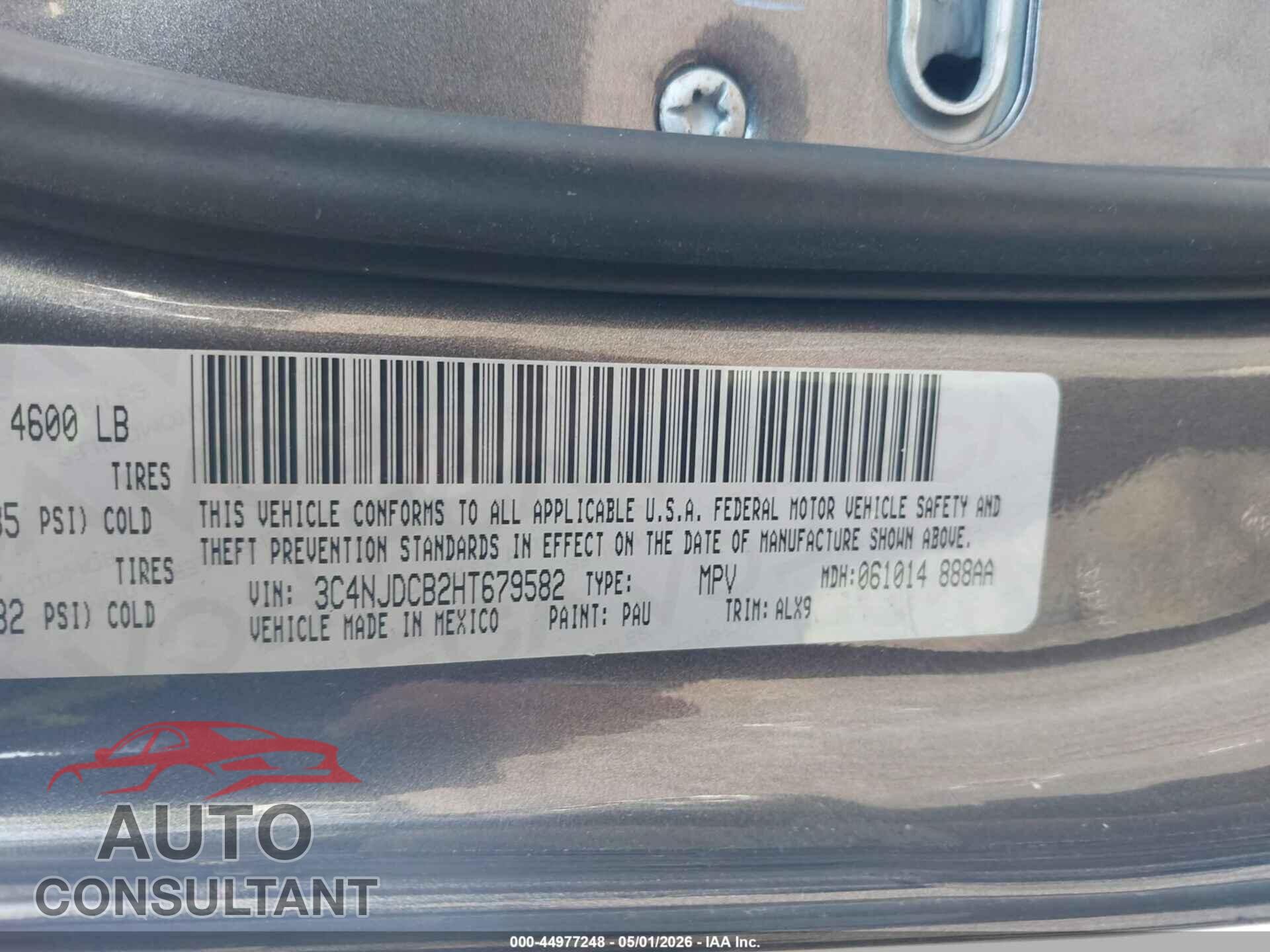 JEEP NEW COMPASS 2017 - 3C4NJDCB2HT679582