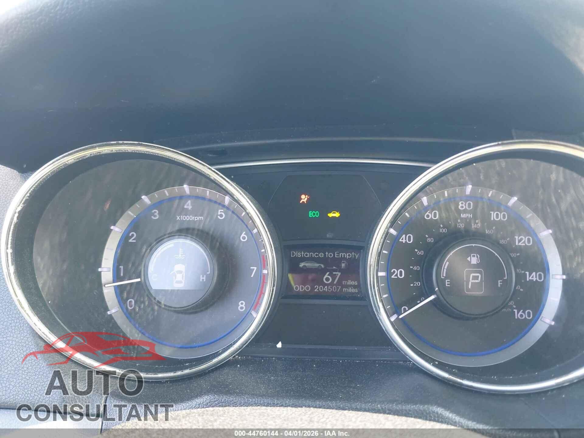 HYUNDAI SONATA 2012 - 5NPEB4AC5CH372425
