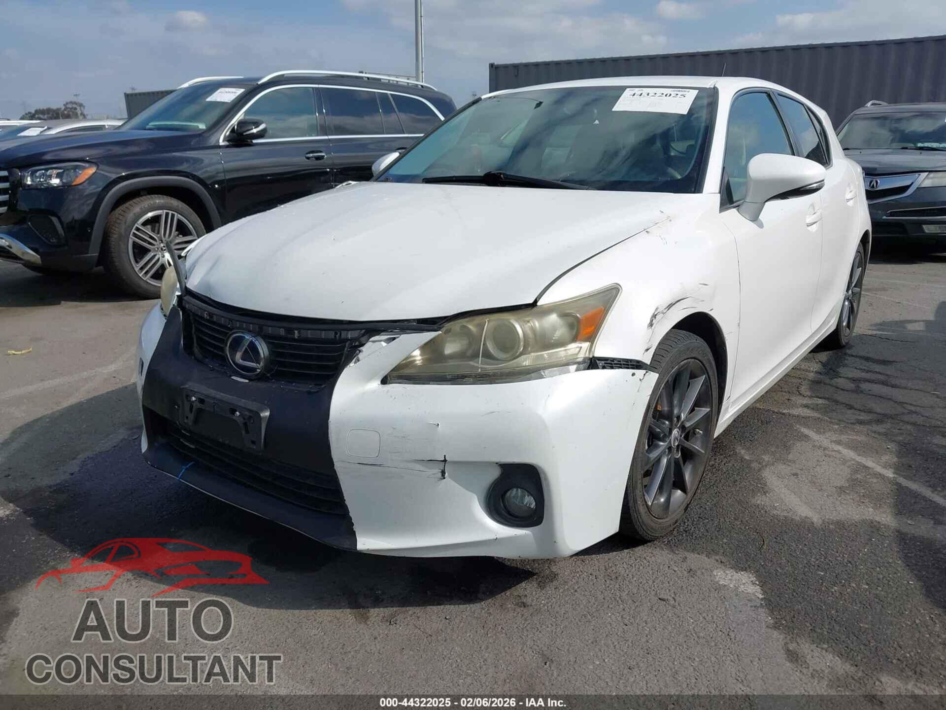 LEXUS CT 200H 2012 - JTHKD5BH8C2089045