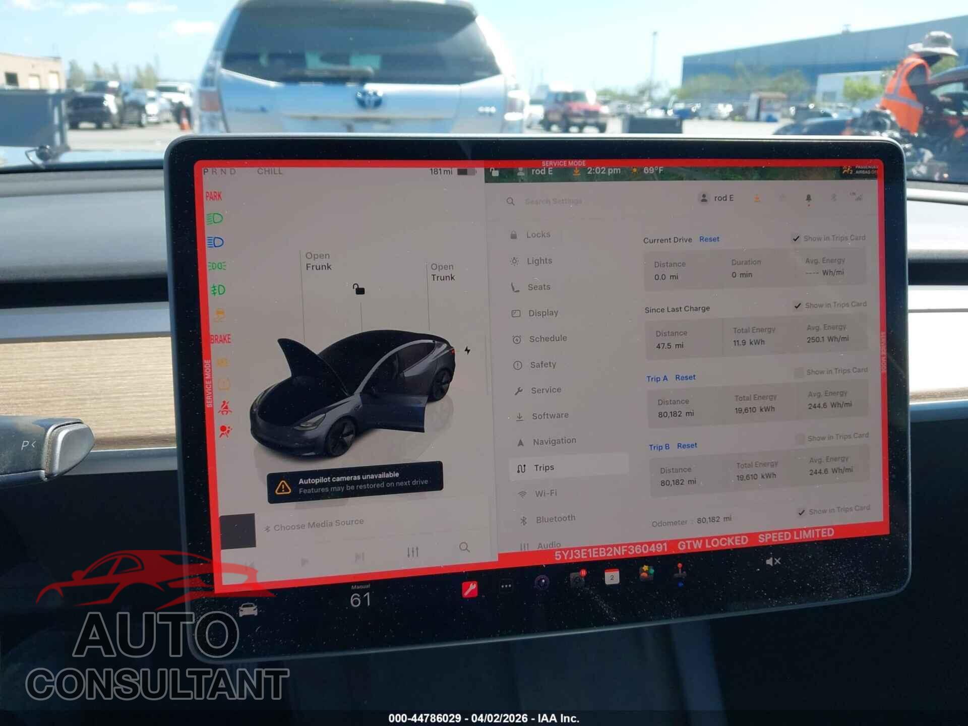 TESLA MODEL 3 2022 - 5YJ3E1EB2NF360491