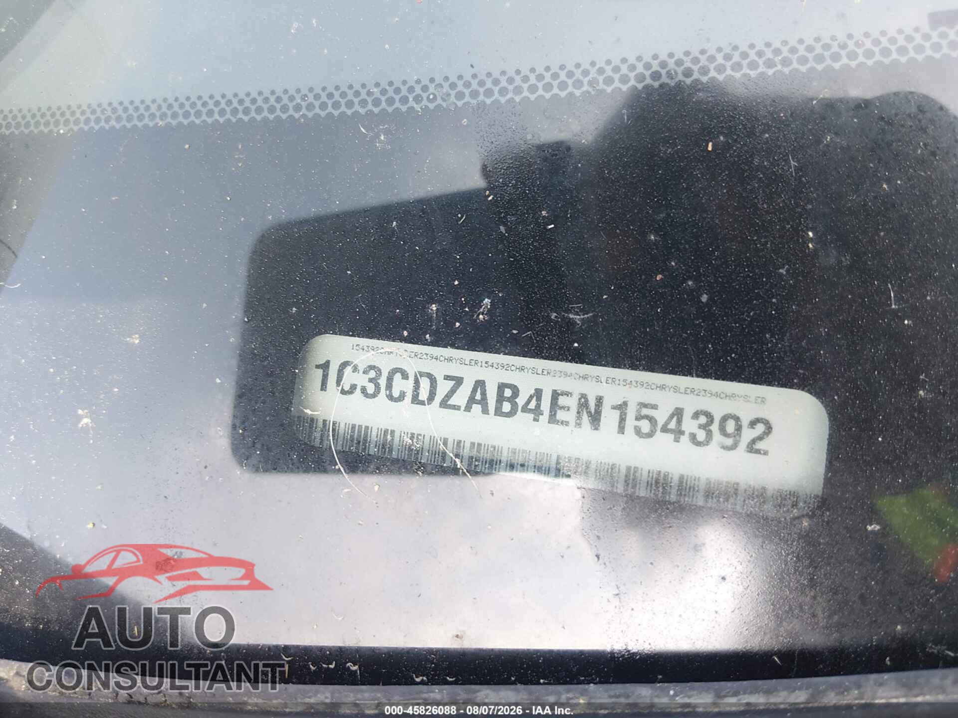 DODGE AVENGER 2014 - 1C3CDZAB4EN154392