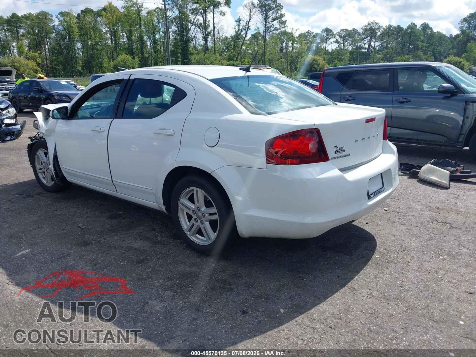 DODGE AVENGER 2012 - 1C3CDZCB2CN150609