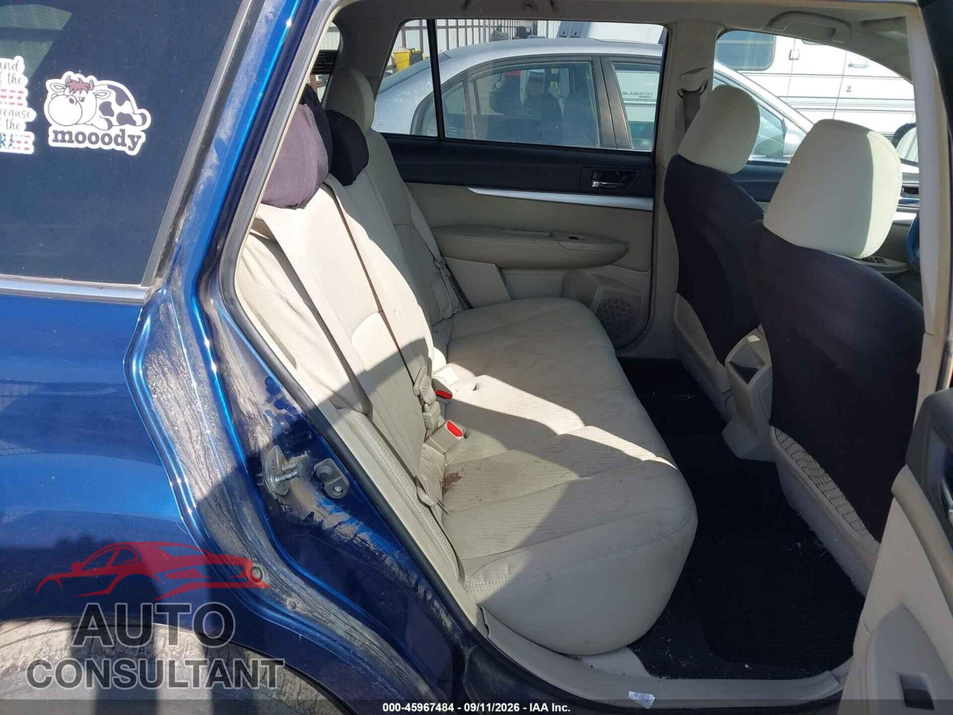 SUBARU OUTBACK 2011 - 4S4BRBCC2B3310986