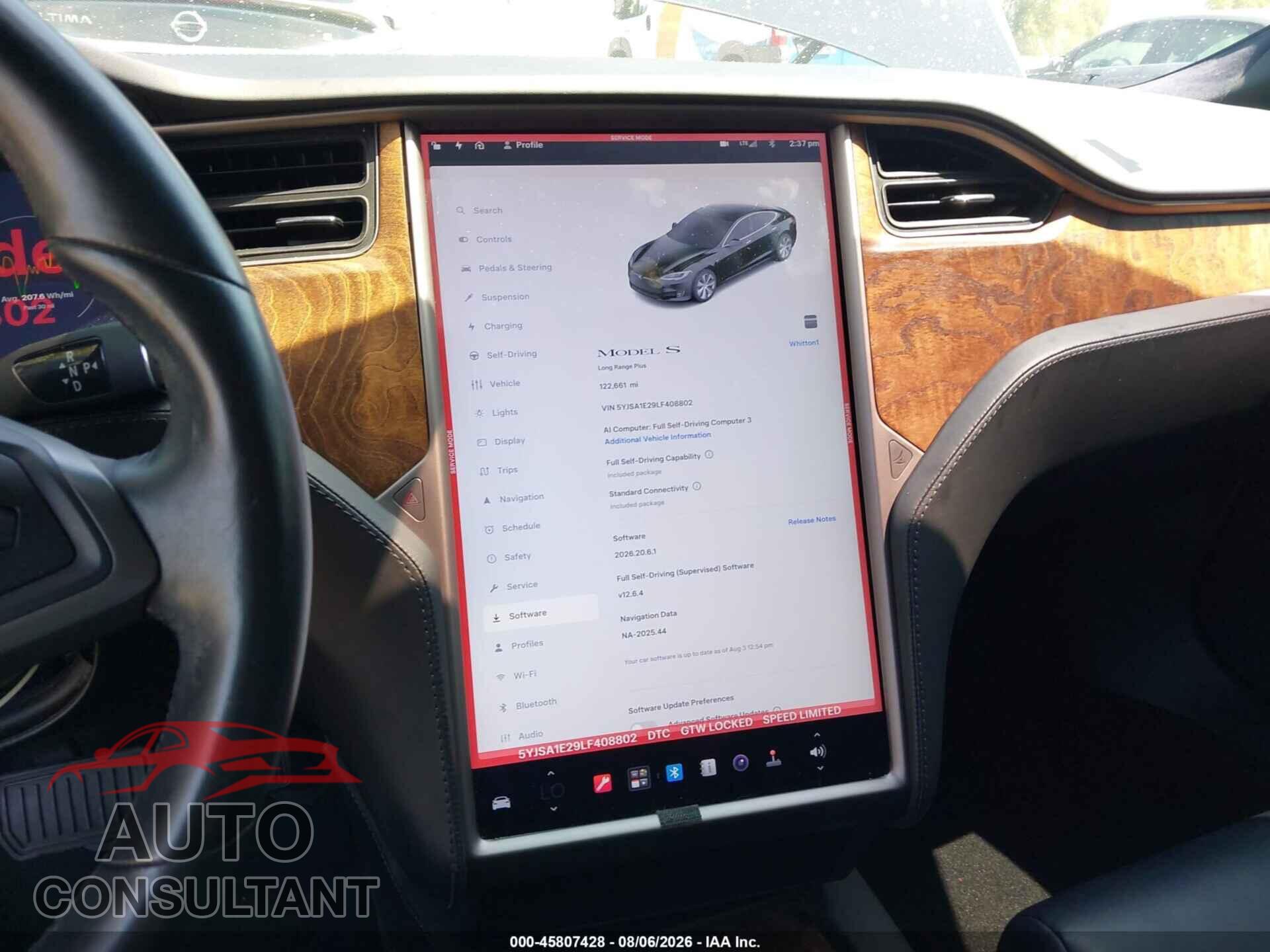 TESLA MODEL S 2020 - 5YJSA1E29LF408802