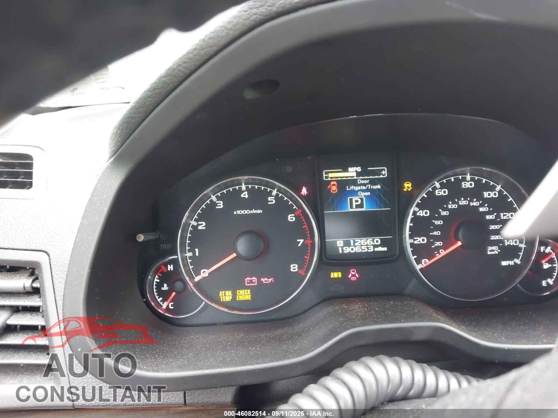 SUBARU OUTBACK 2013 - 4S4BRBSC5D3235463