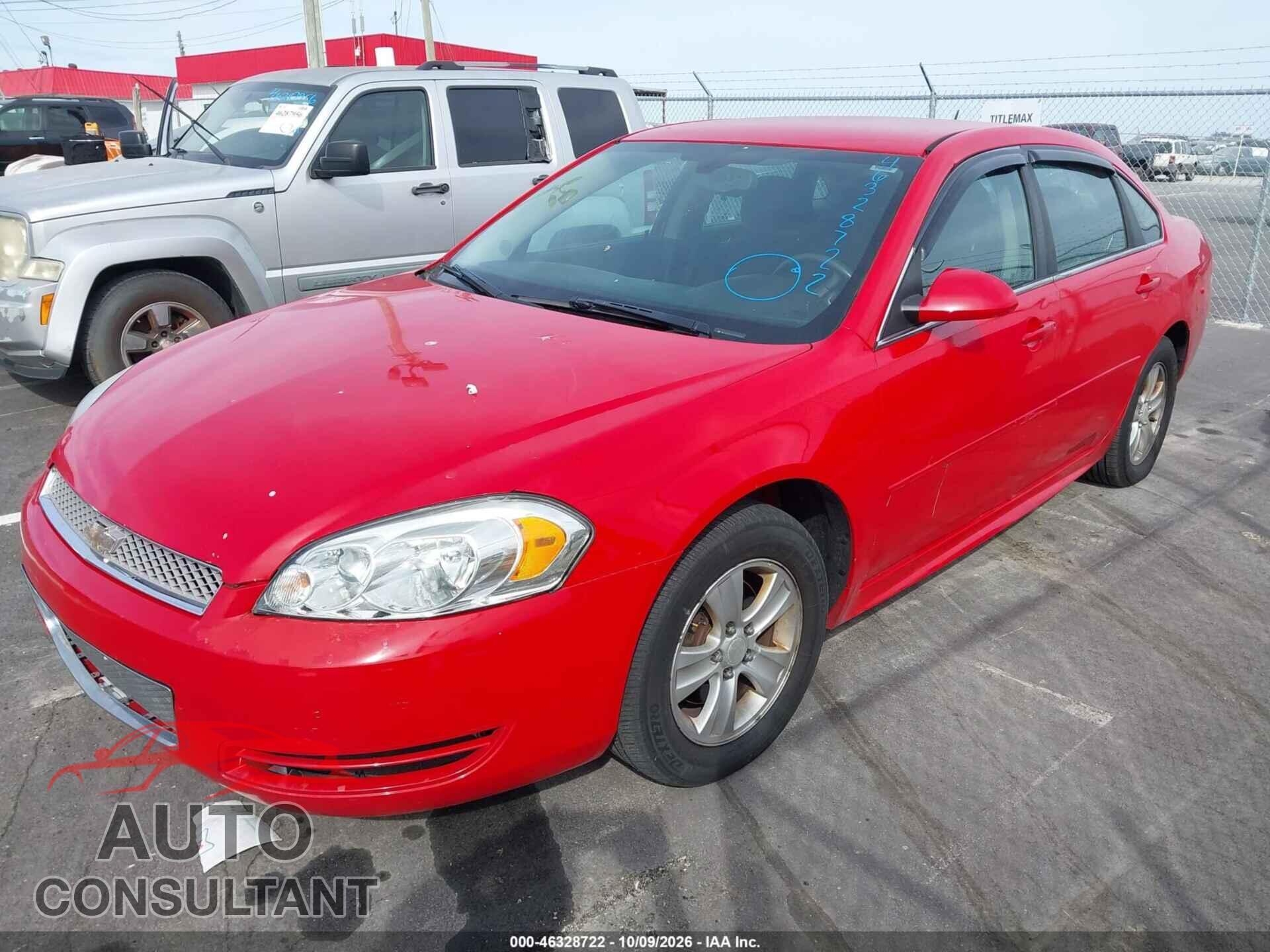 CHEVROLET IMPALA 2012 - 2G1WF5E39C1230761