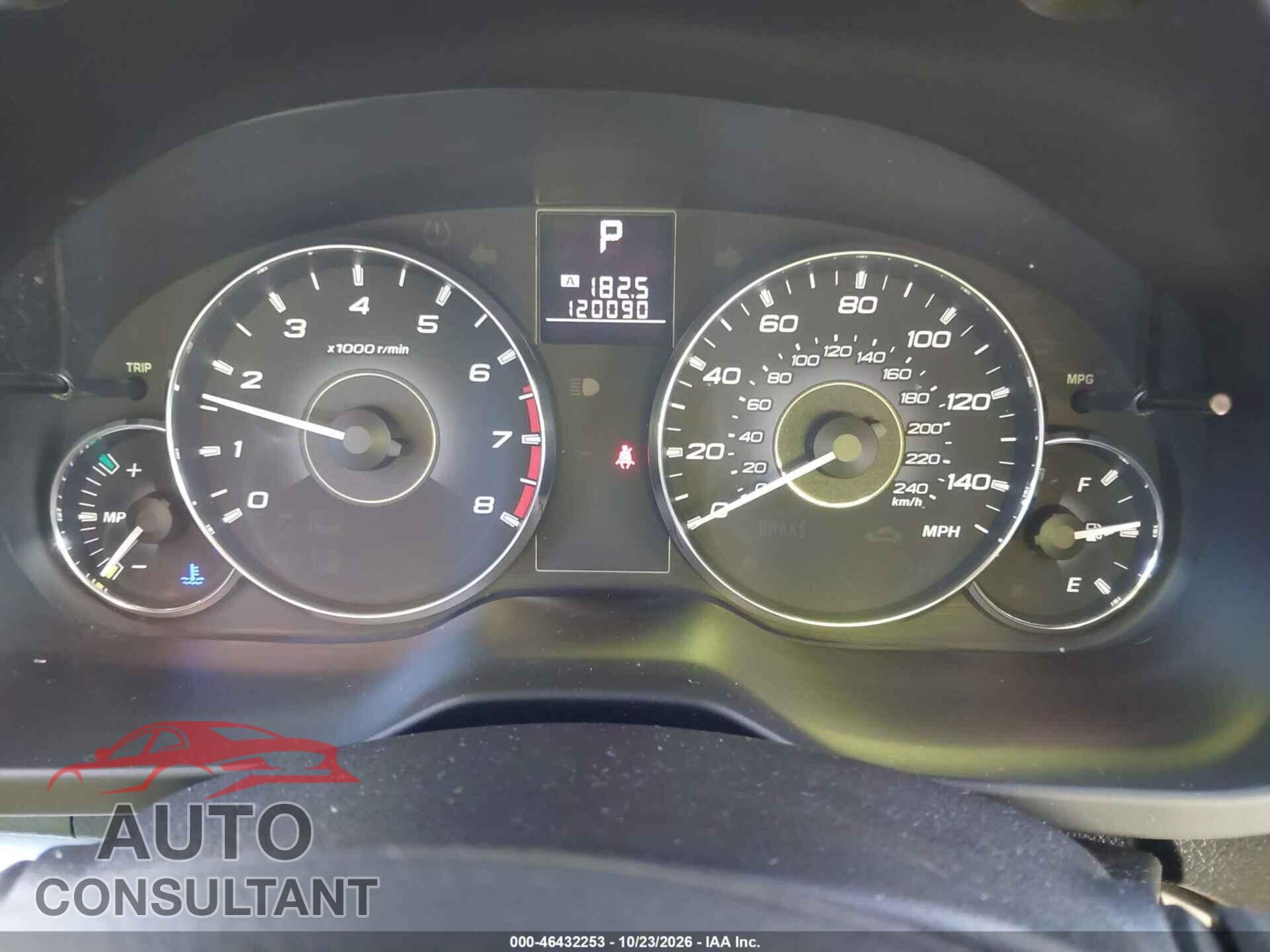 SUBARU OUTBACK 2012 - 4S4BRBCC6C3272003