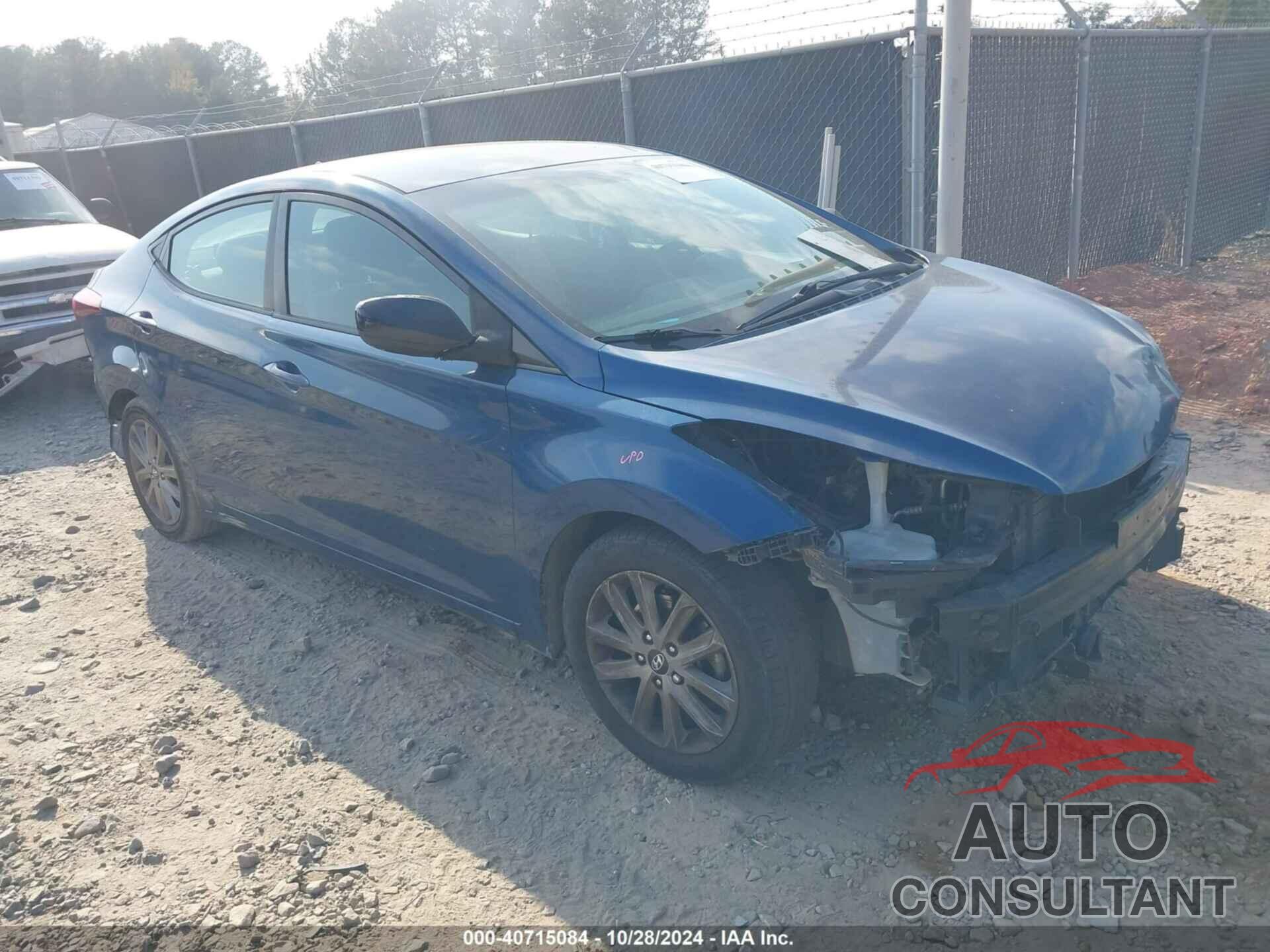 HYUNDAI ELANTRA 2015 - KMHDH4AE8FU300524