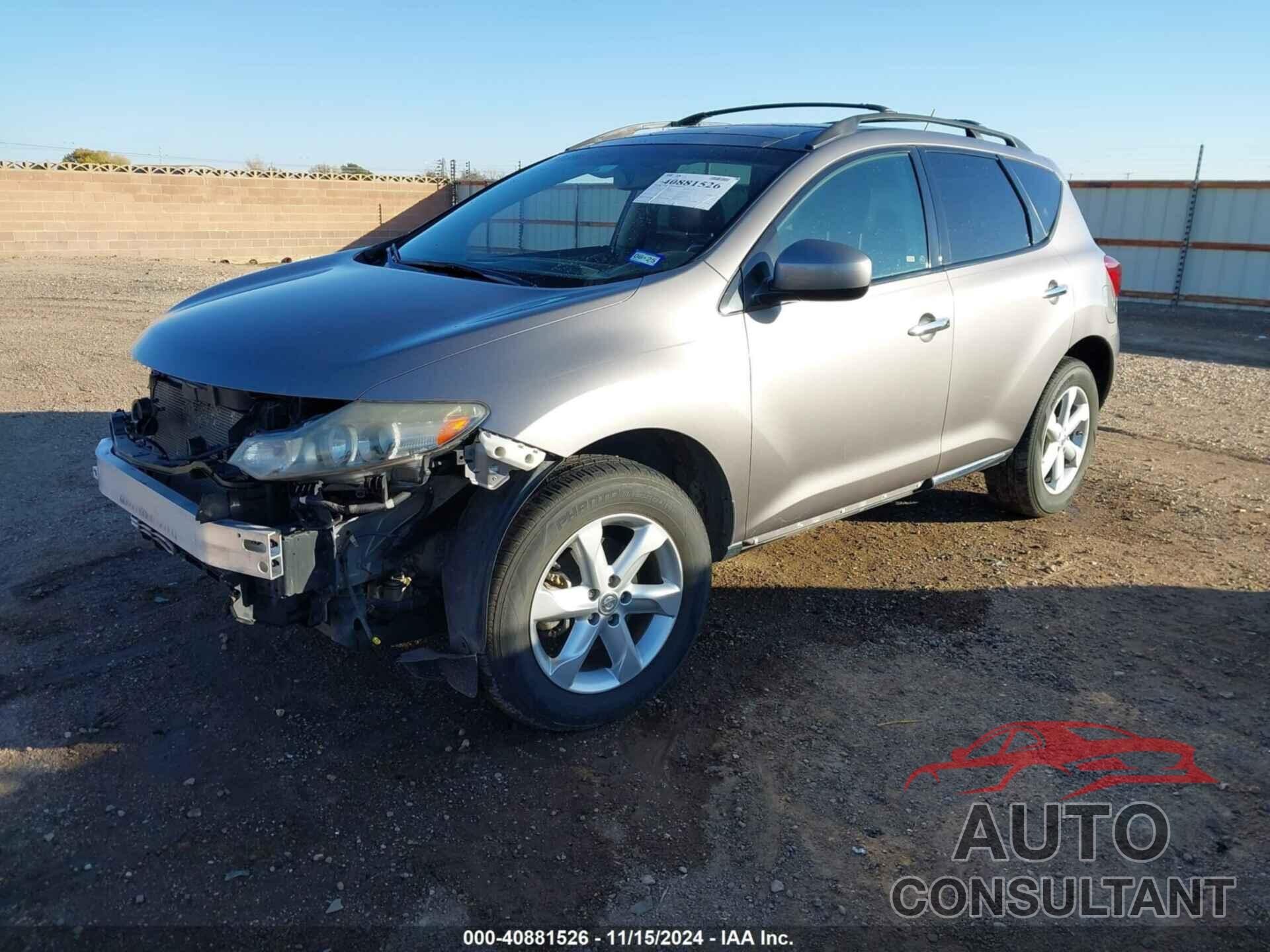 NISSAN MURANO 2010 - JN8AZ1MU9AW010848