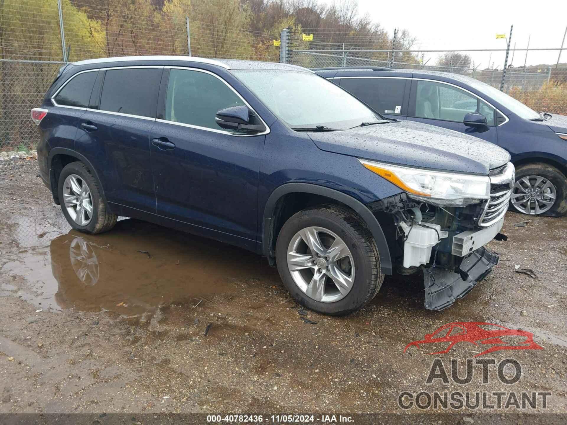 TOYOTA HIGHLANDER 2014 - 5TDDKRFH7ES028833