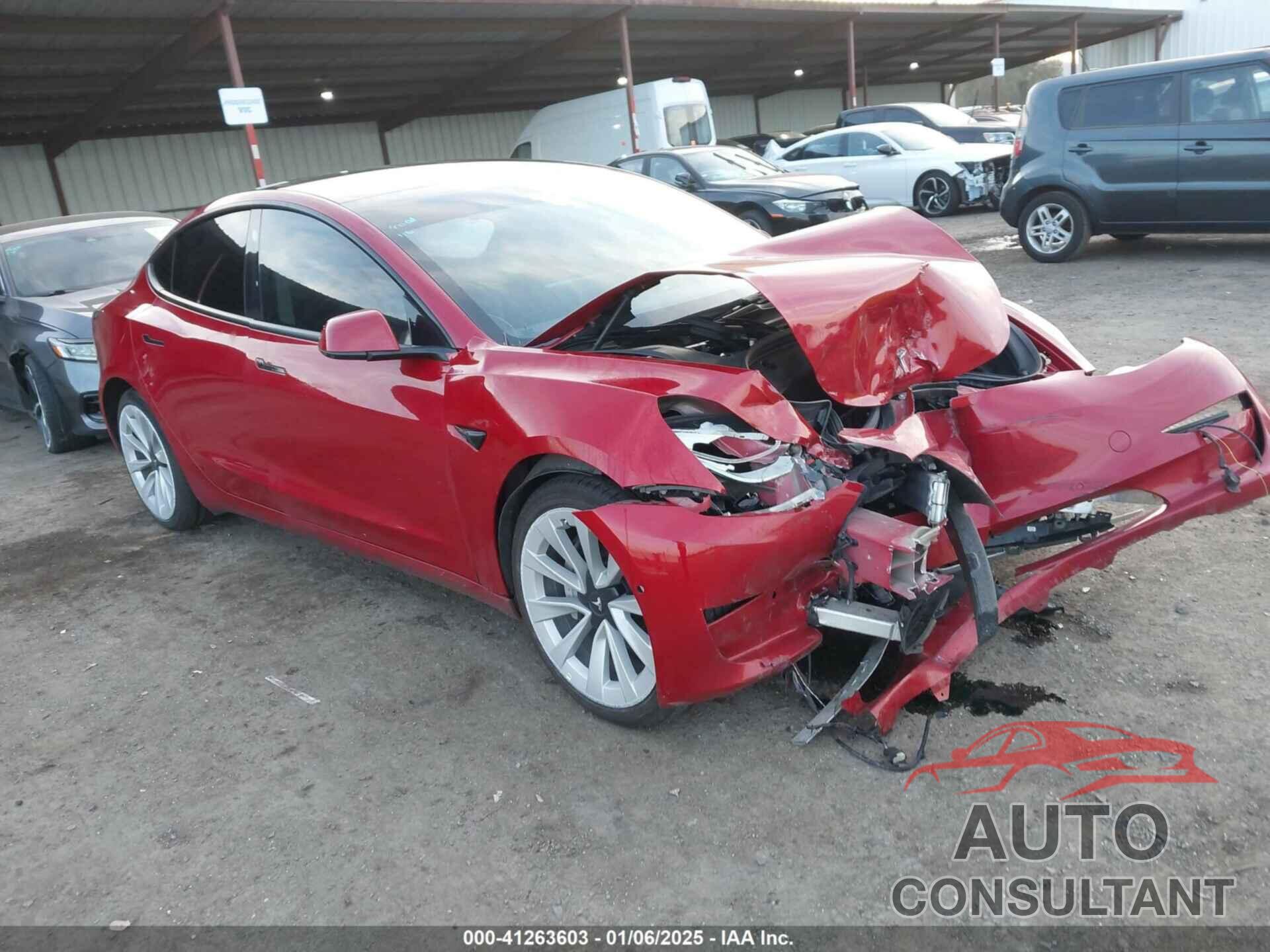 TESLA MODEL 3 2022 - 5YJ3E1EB0NF130156
