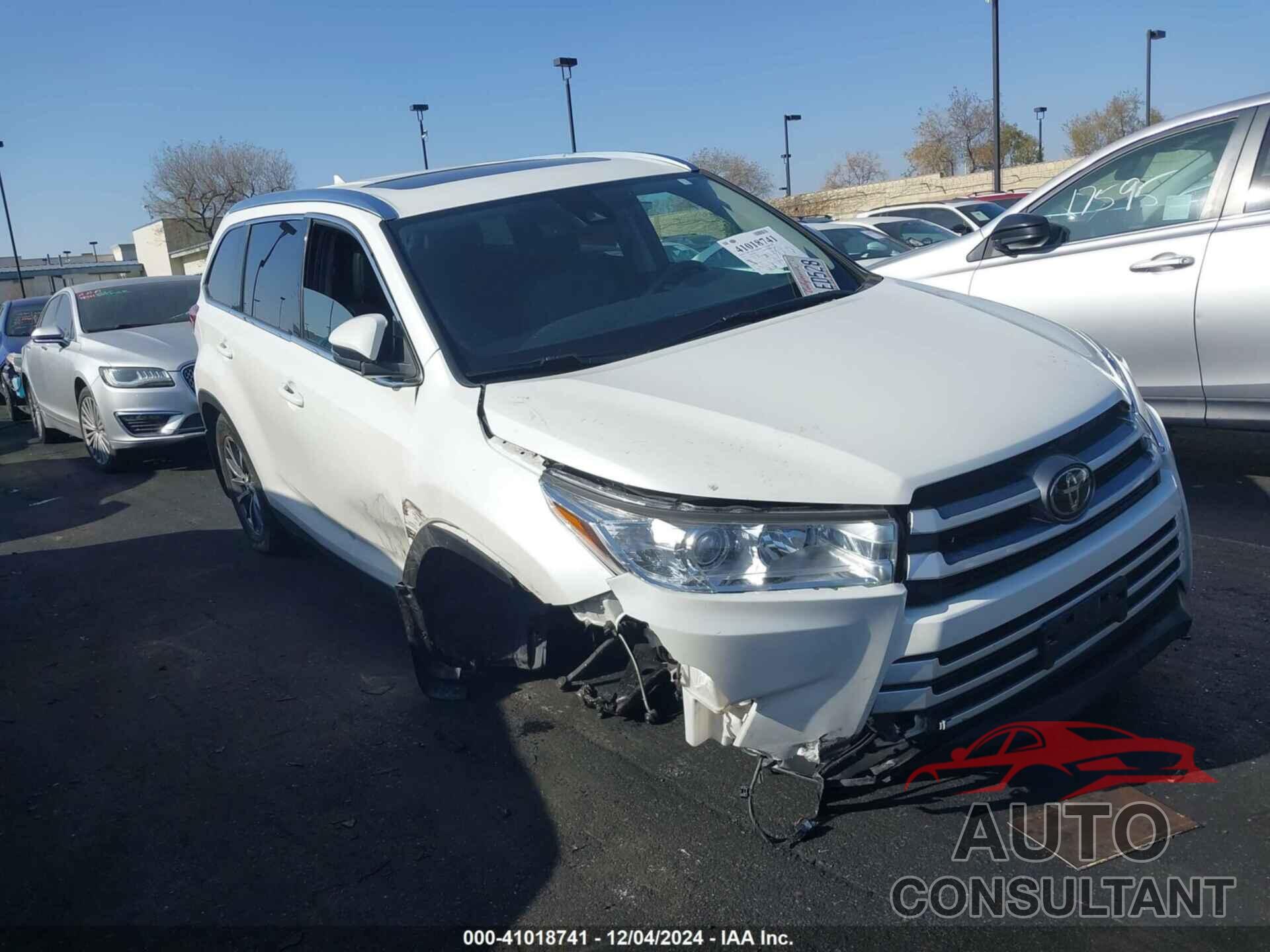 TOYOTA HIGHLANDER 2019 - 5TDJZRFH9KS731473