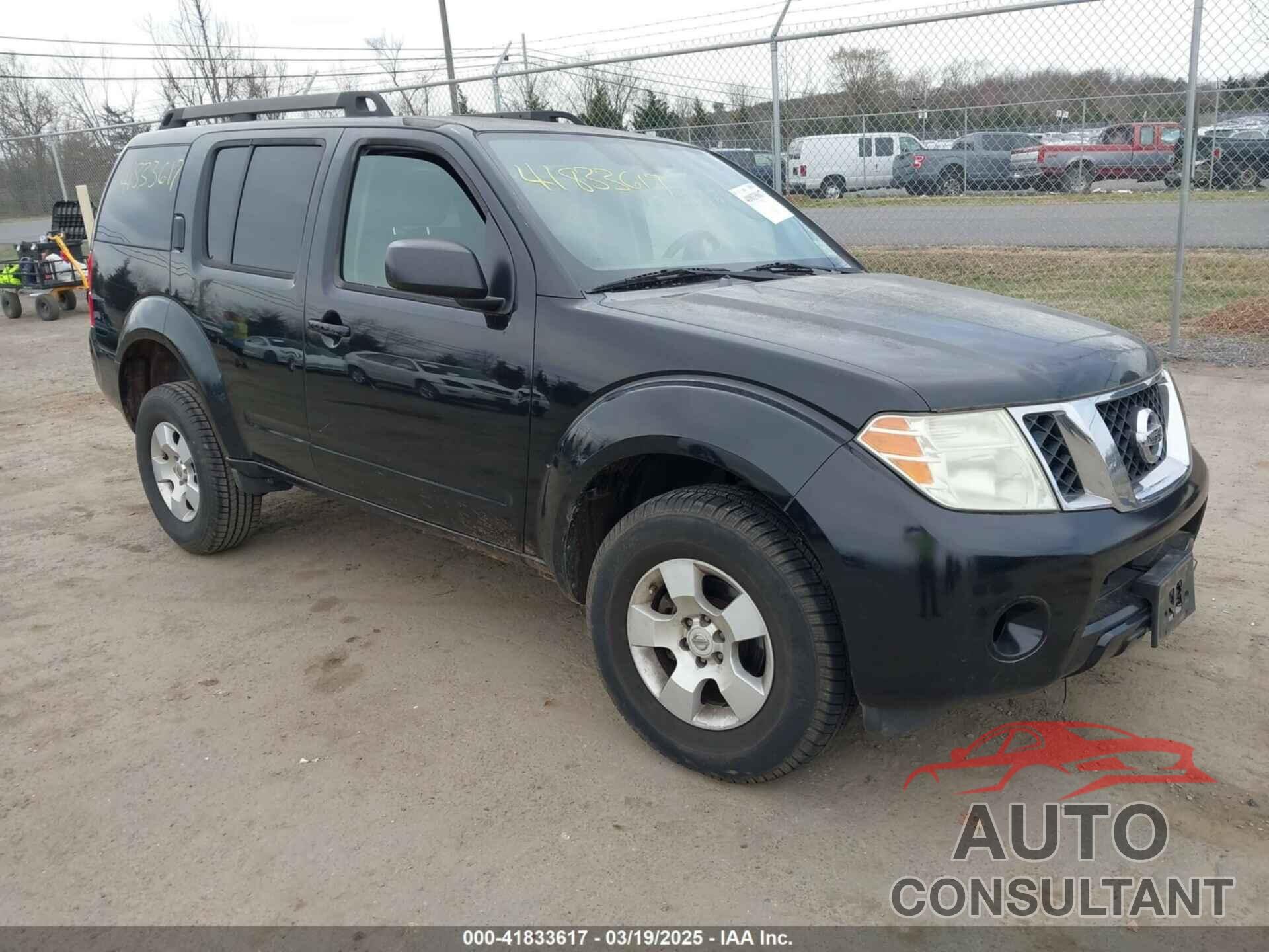 NISSAN PATHFINDER 2009 - 5N1AR18U89C611098