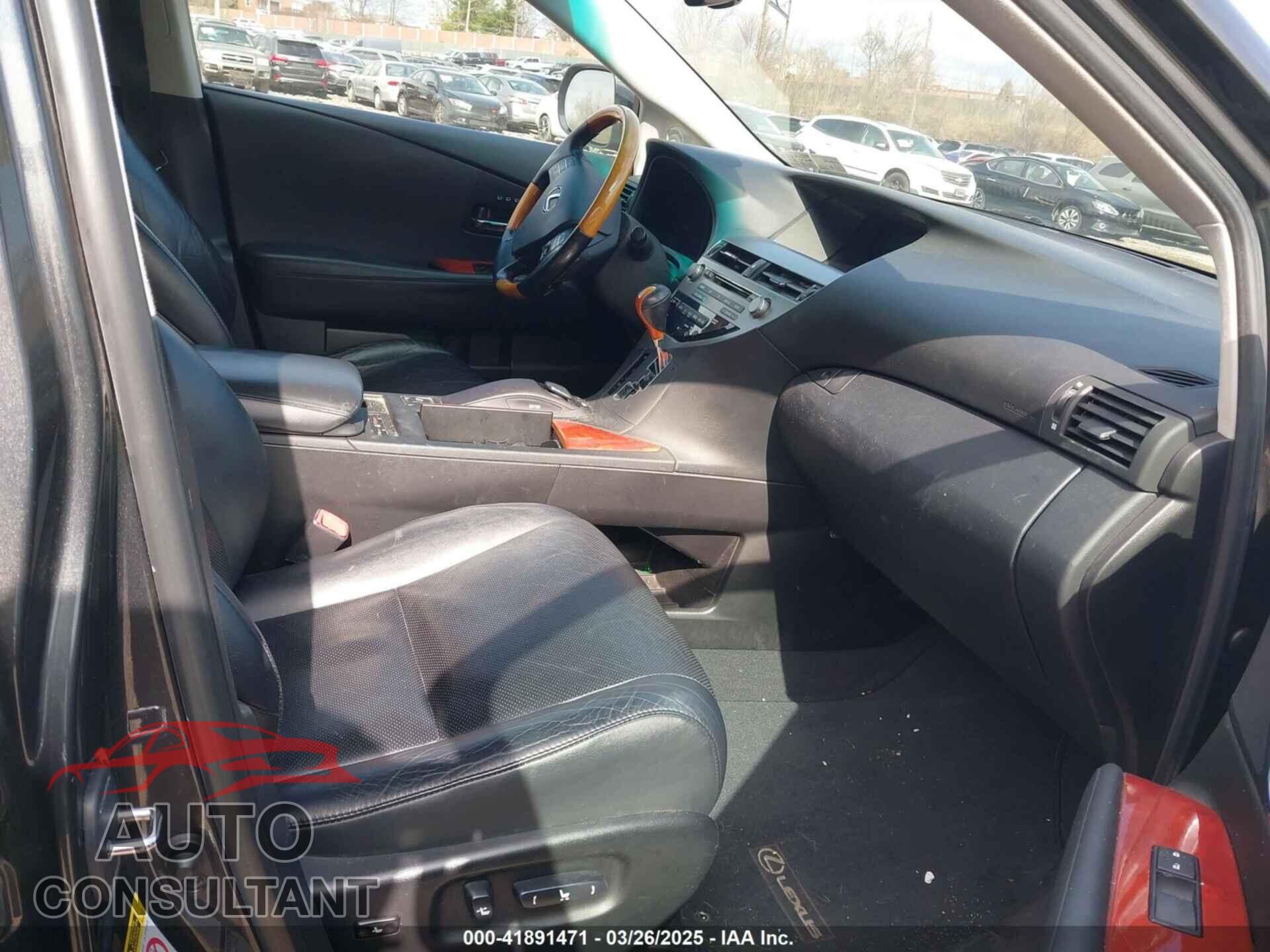 LEXUS RX 350 2010 - 2T2BK1BA8AC053708