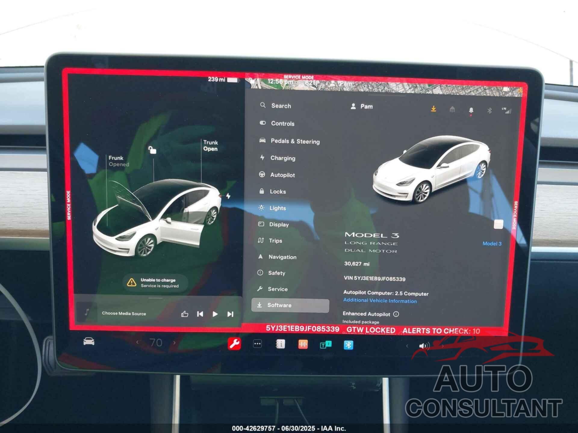 TESLA MODEL 3 2018 - 5YJ3E1EB9JF085339