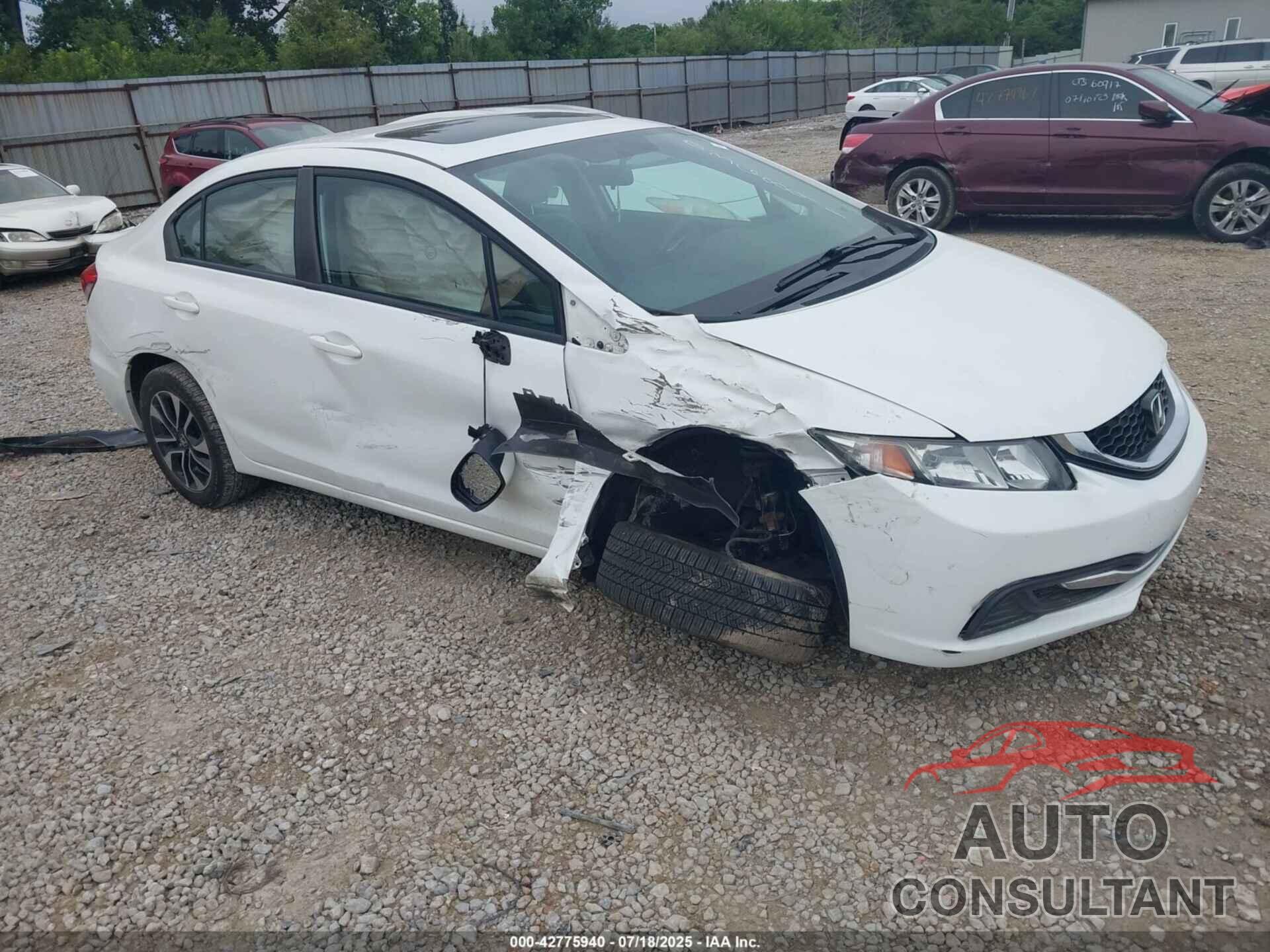 HONDA CIVIC 2013 - 19XFB2F85DE036891