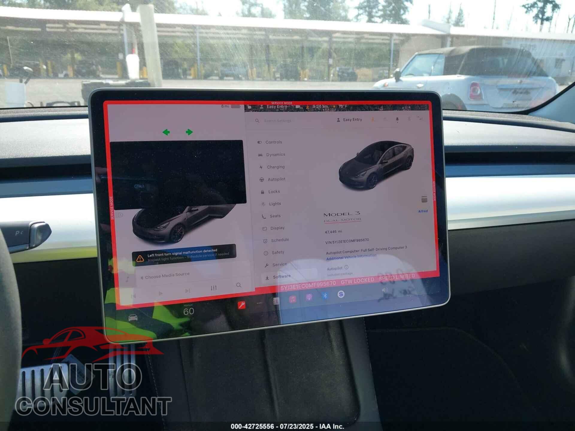 TESLA MODEL 3 2021 - 5YJ3E1EC0MF995670