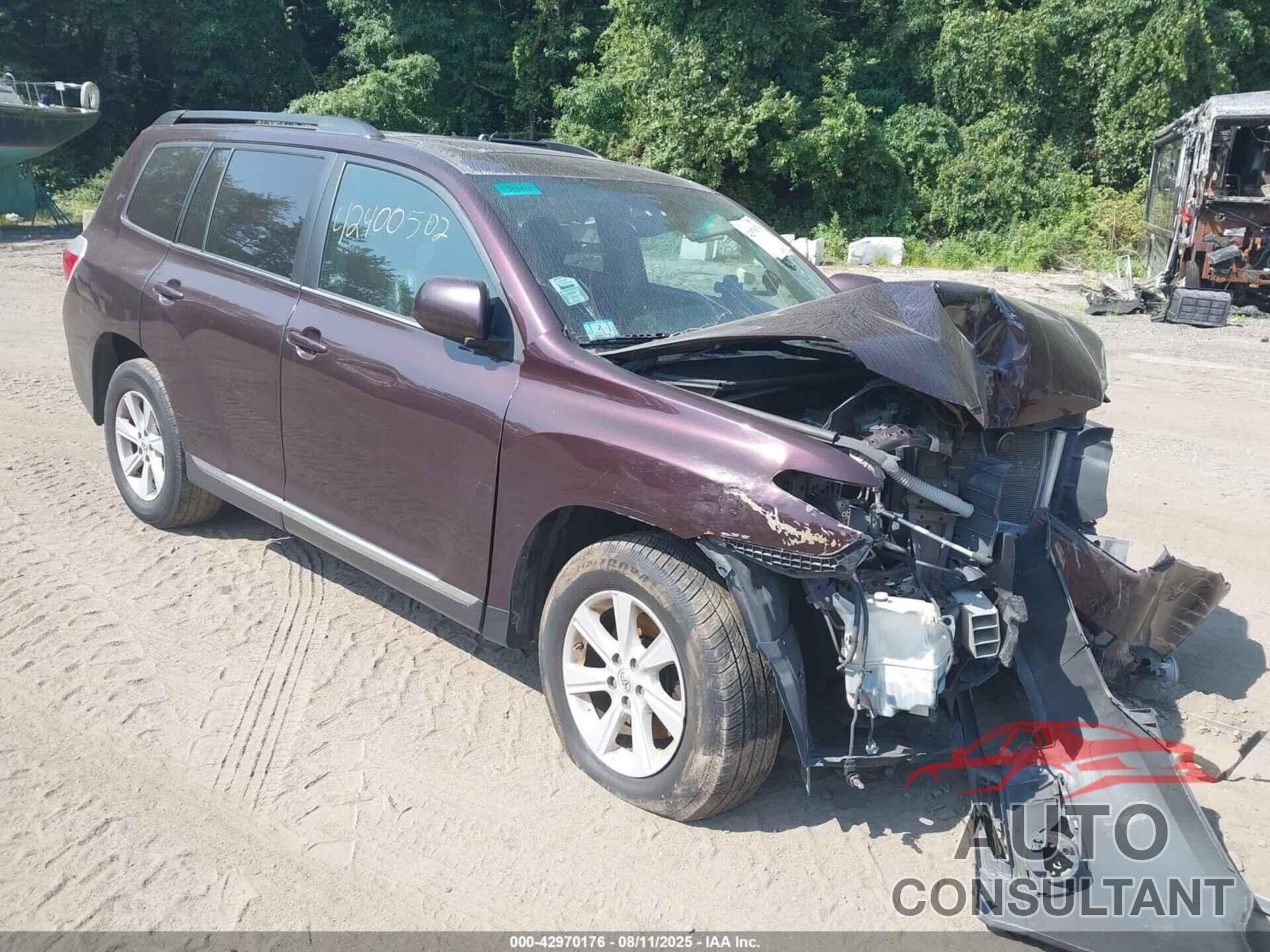 TOYOTA HIGHLANDER 2013 - 5TDBK3EH4DS182288