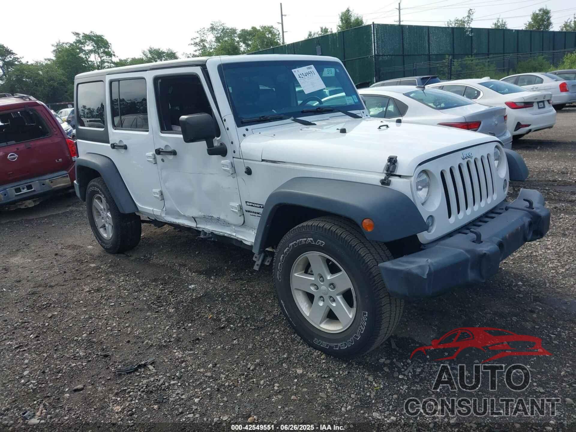 JEEP WRANGLER UNLIMITED 2016 - 1C4HJWDG7GL166003