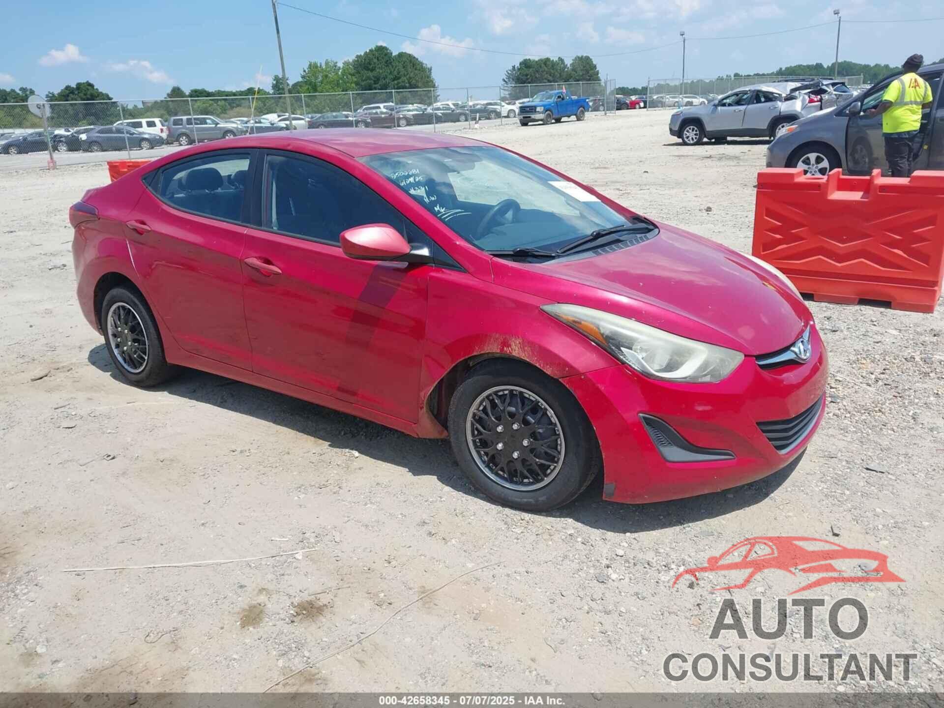 HYUNDAI ELANTRA 2016 - KMHDH4AE4GU484331