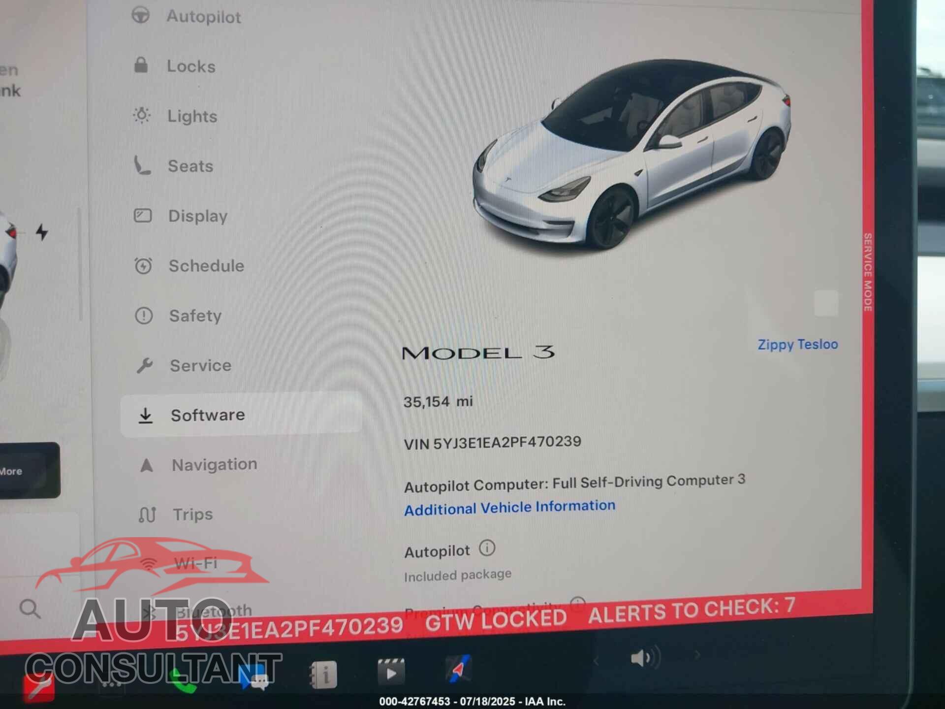 TESLA MODEL 3 2023 - 5YJ3E1EA2PF470239