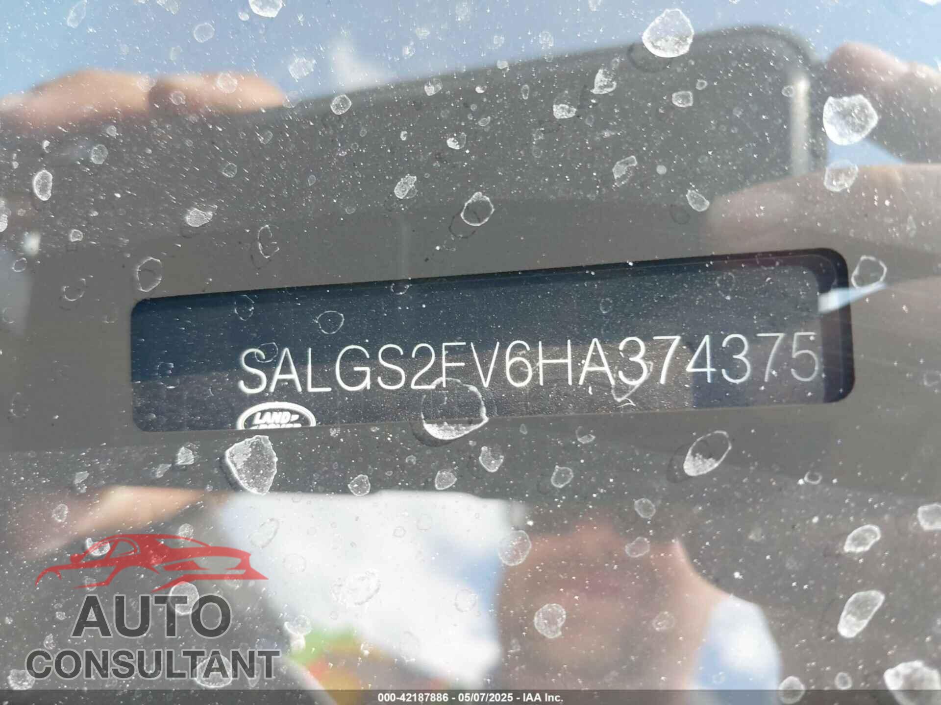 LAND ROVER RANGE ROVER 2017 - SALGS2FV6HA374375
