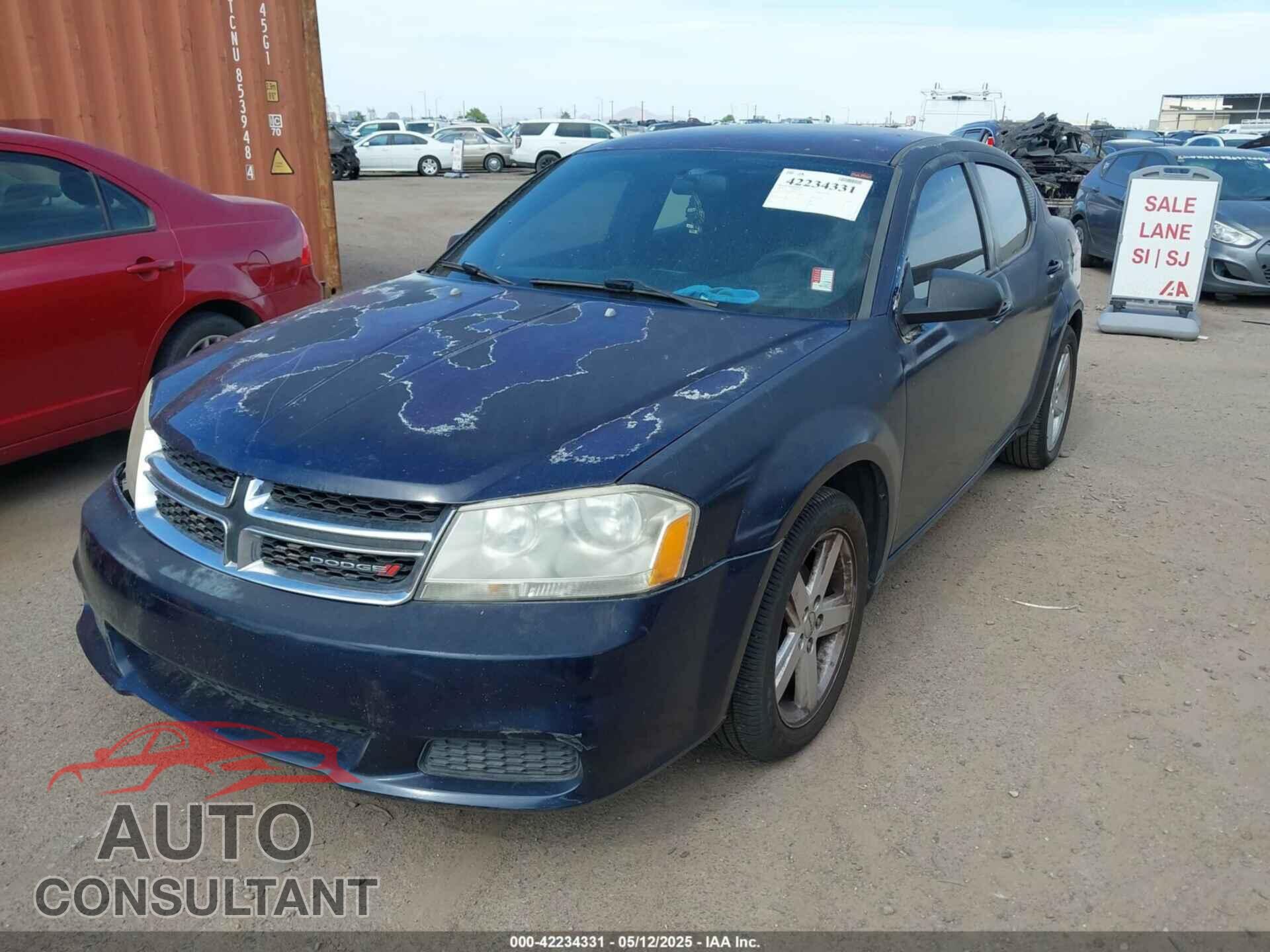 DODGE AVENGER 2013 - 1C3CDZAB8DN643232