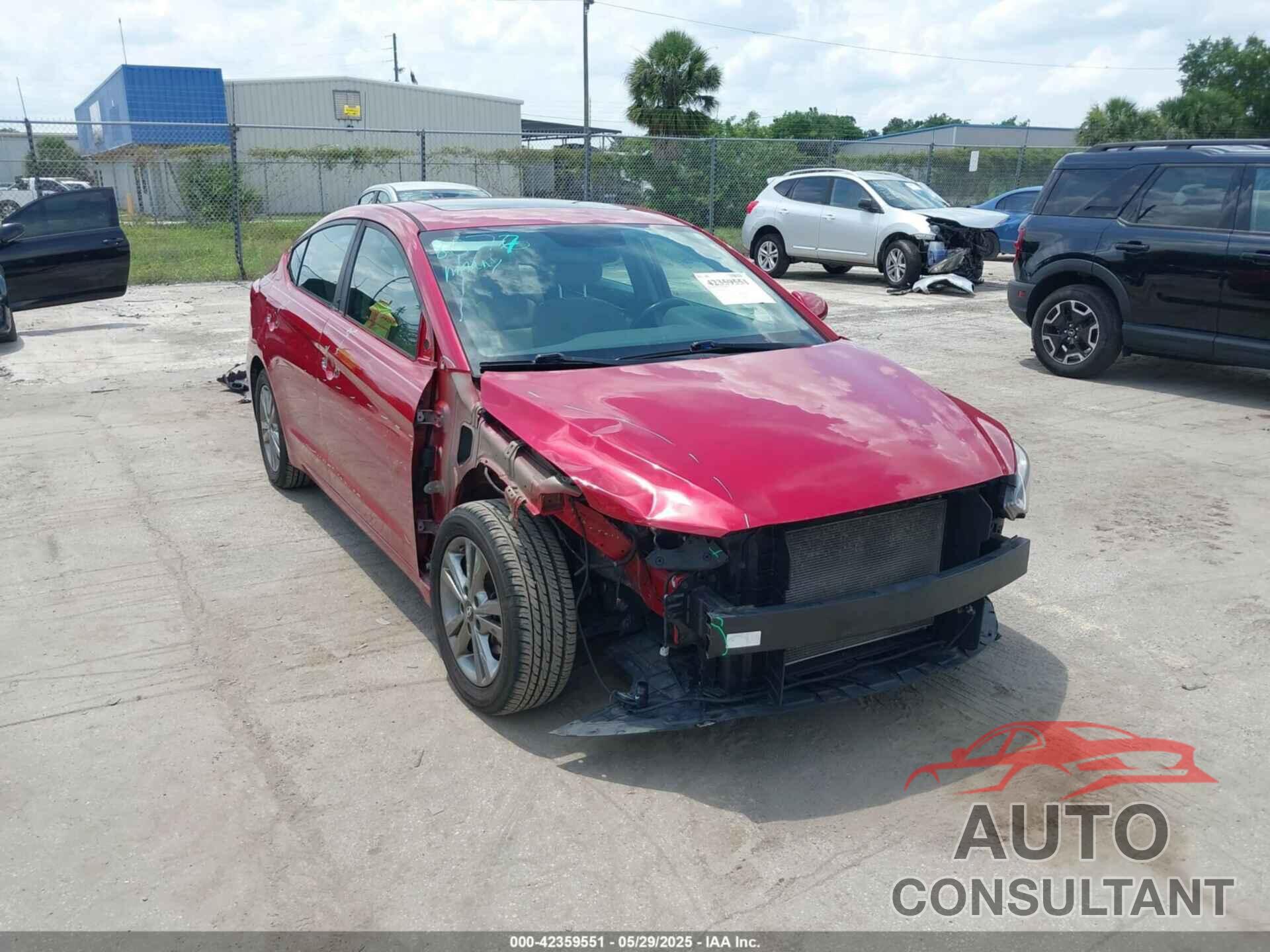 HYUNDAI ELANTRA 2018 - 5NPD84LF9JH392062