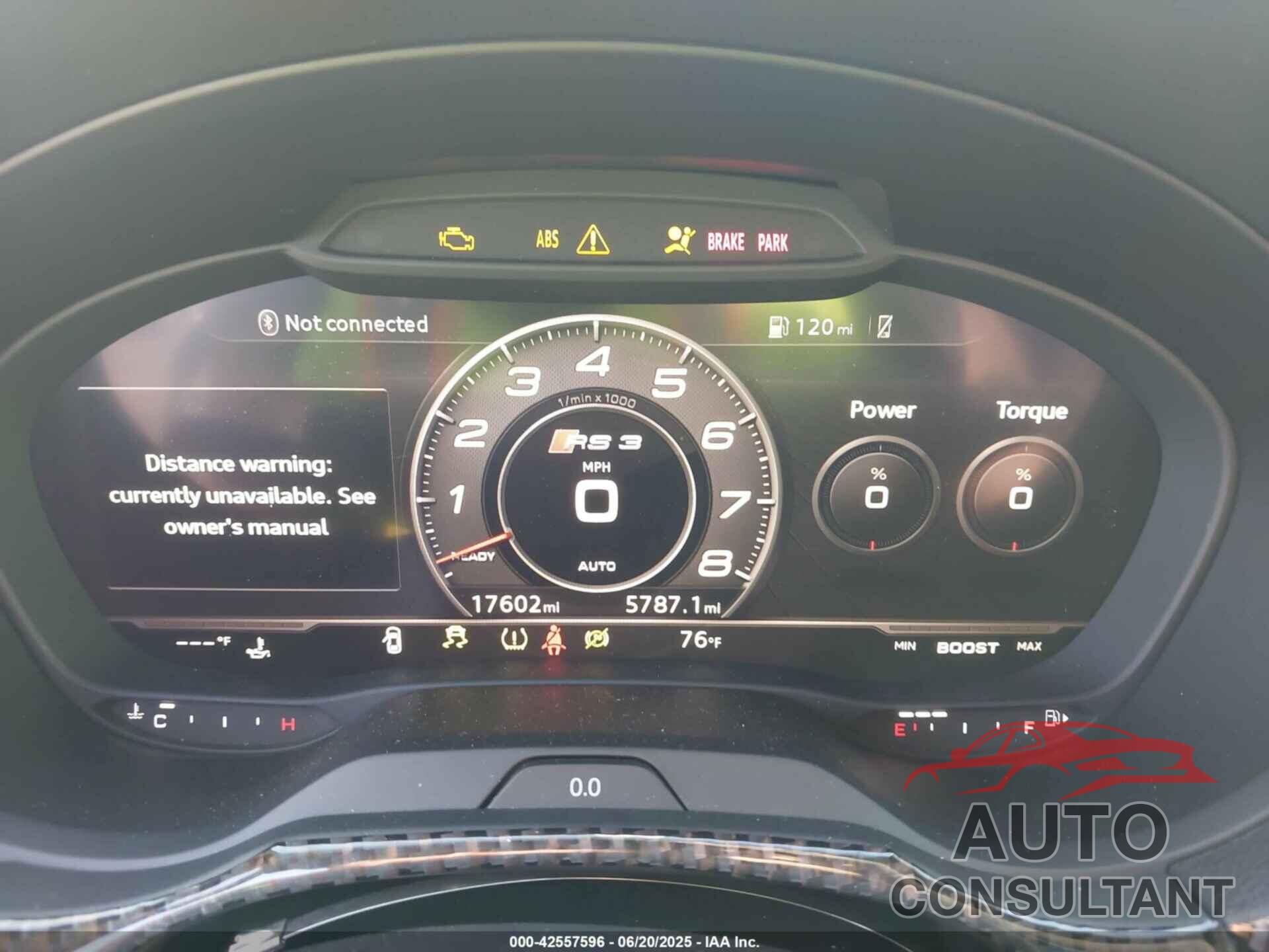 AUDI RS3 2019 - WUABWGFF9KA901895