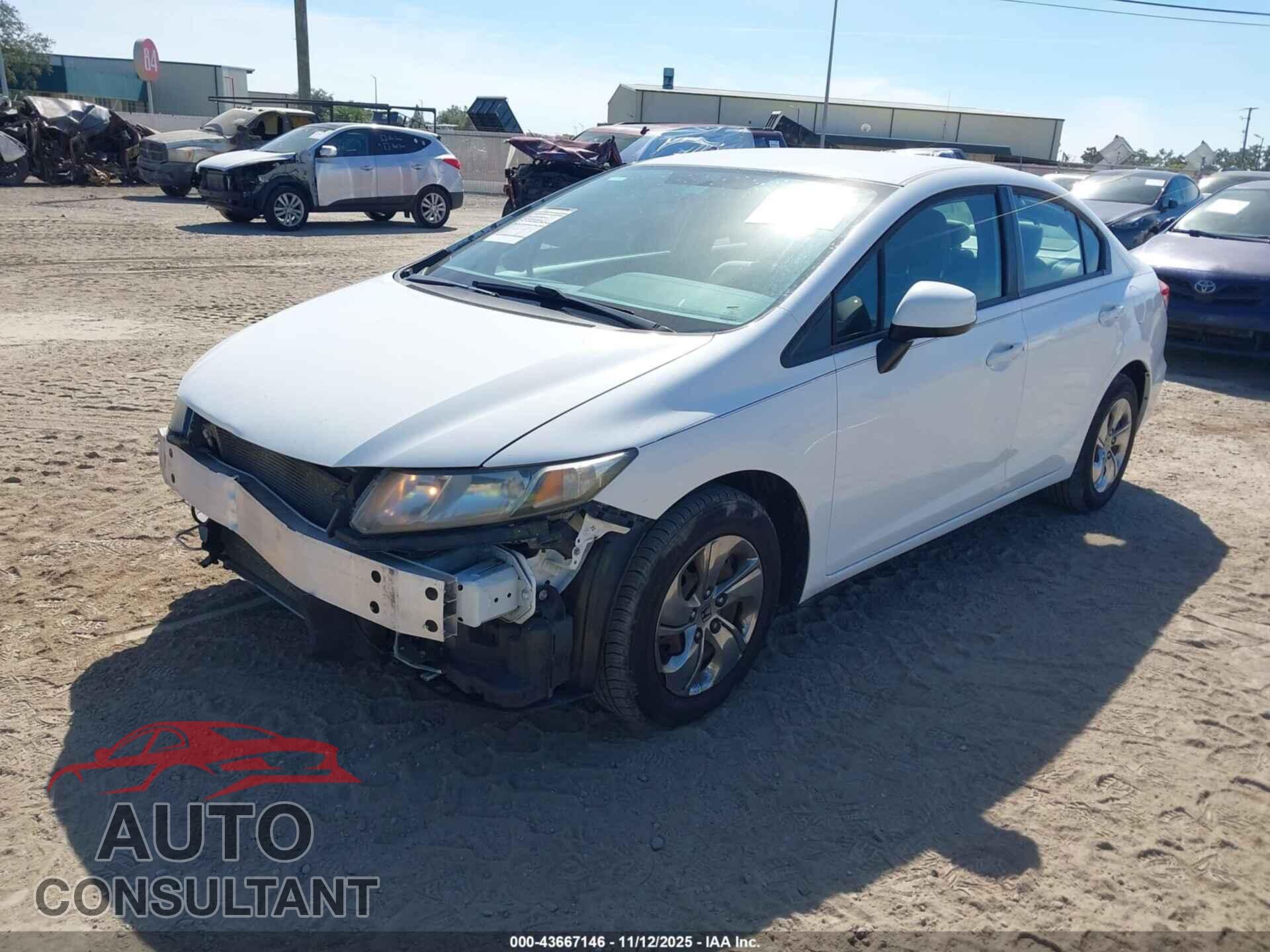 HONDA CIVIC 2013 - 19XFB2F5XDE063848