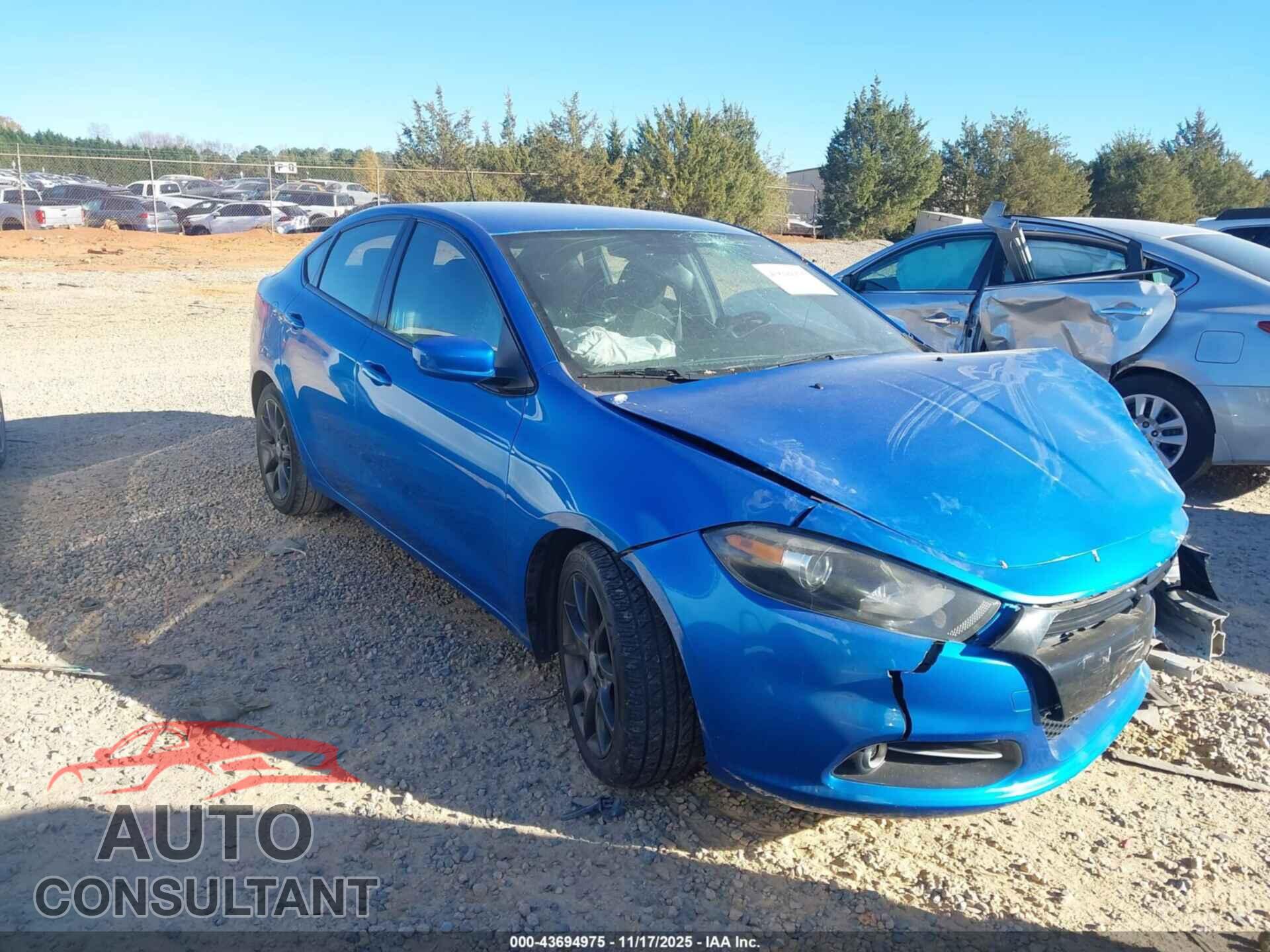 DODGE DART 2015 - 1C3CDFBB7FD362514