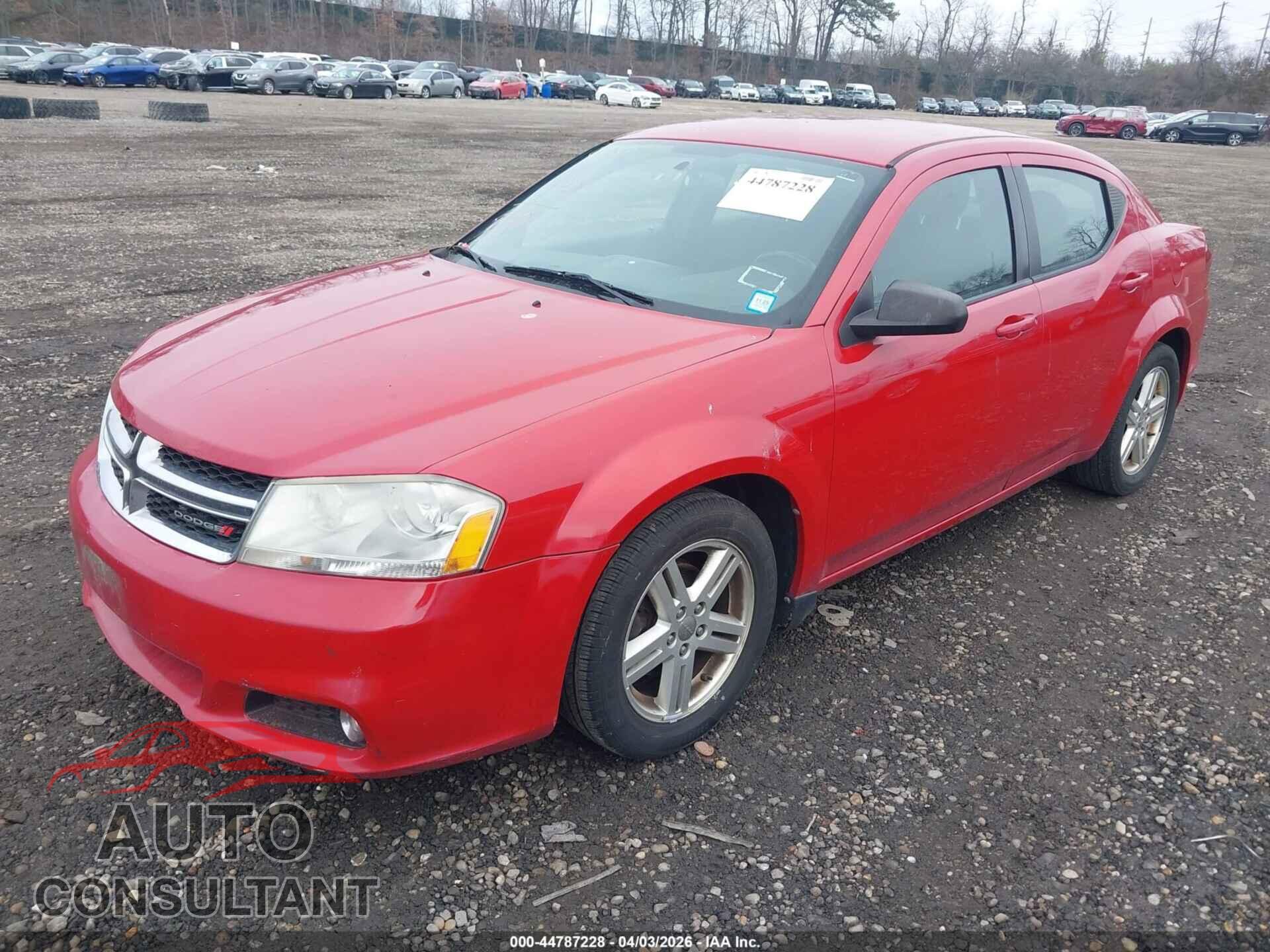 DODGE AVENGER 2013 - 1C3CDZCB9DN662076