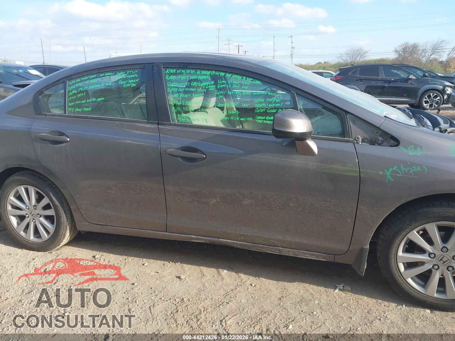 HONDA CIVIC 2012 - 19XFB2F81CE047742